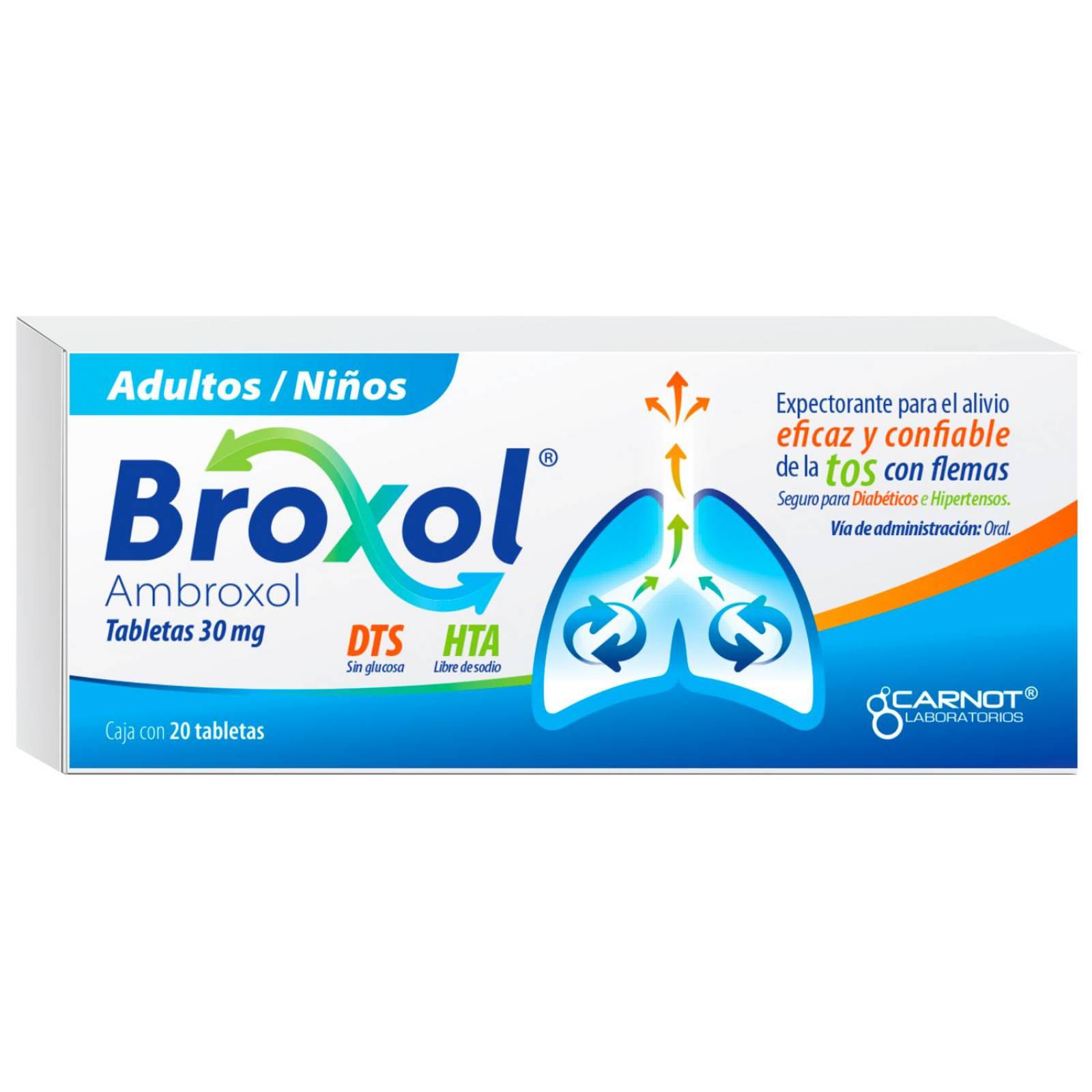 Ambroxol Broxol 30 mg 20 tabletas 