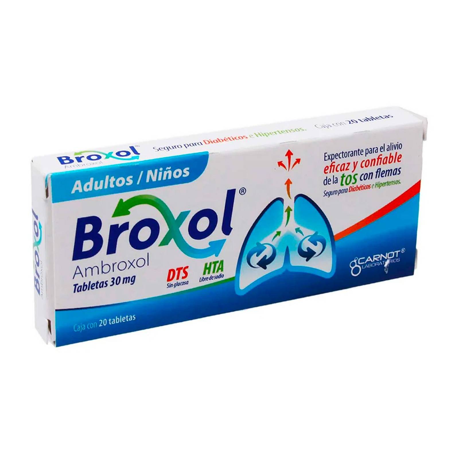 Ambroxol Broxol 30 mg 20 tabletas 