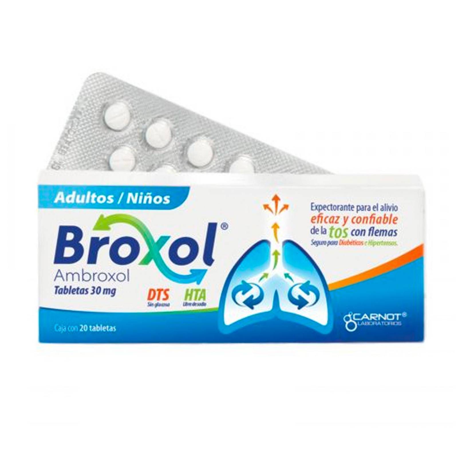 Ambroxol Broxol 30 mg 20 tabletas 