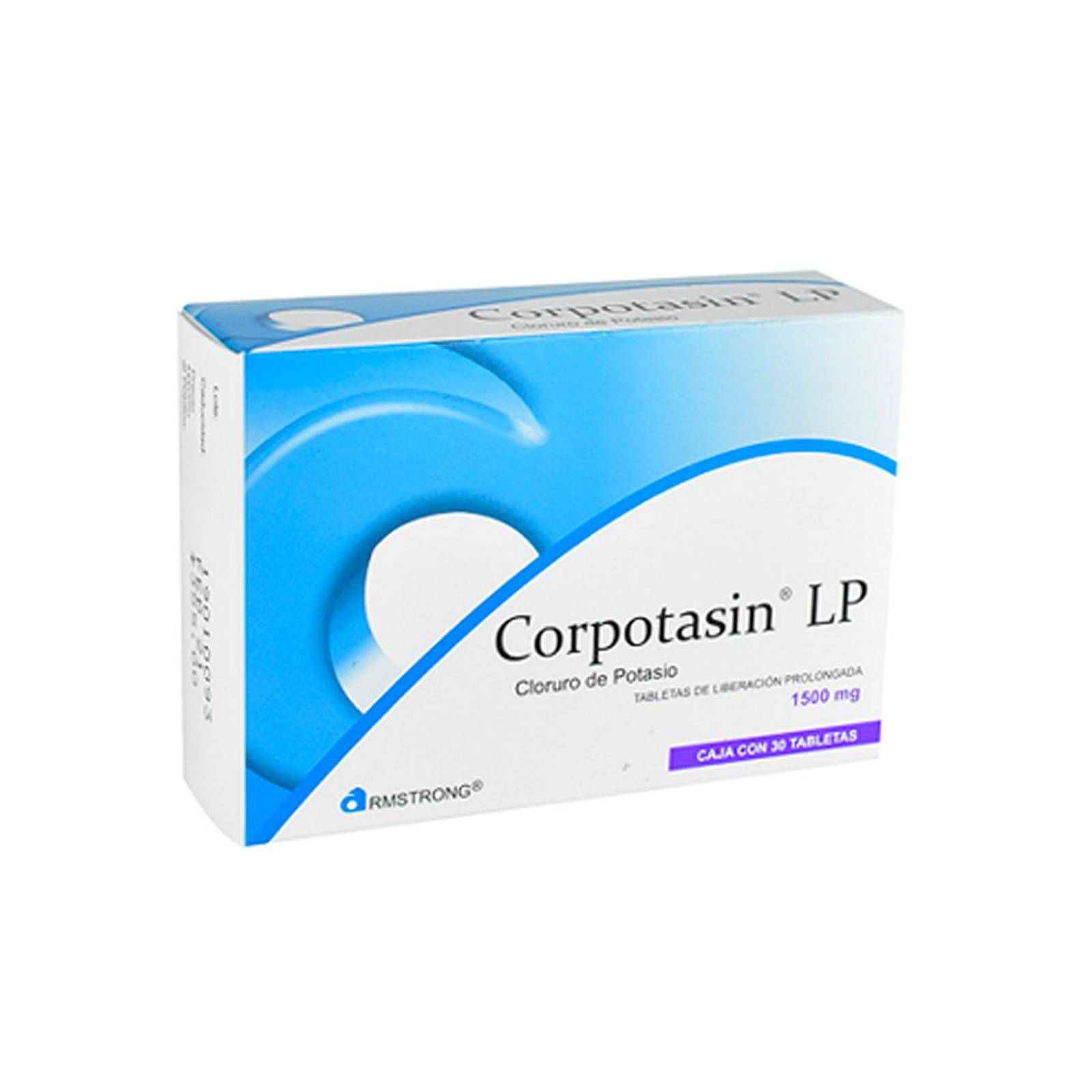 Cloruro de Potasio Corpotasin LP 1500 mg 30 tabletas 