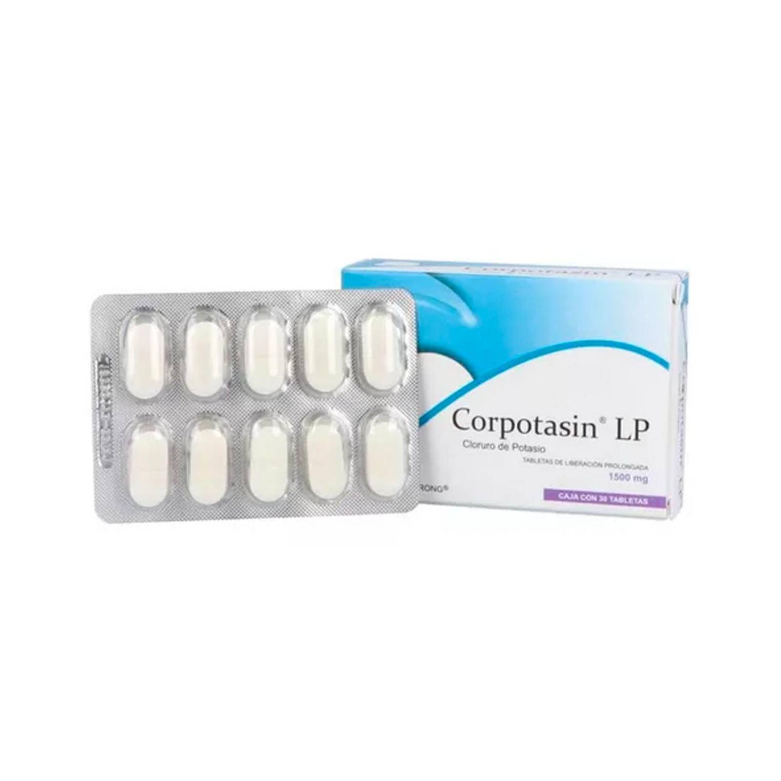 Cloruro de Potasio Corpotasin LP 1500 mg 30 tabletas 