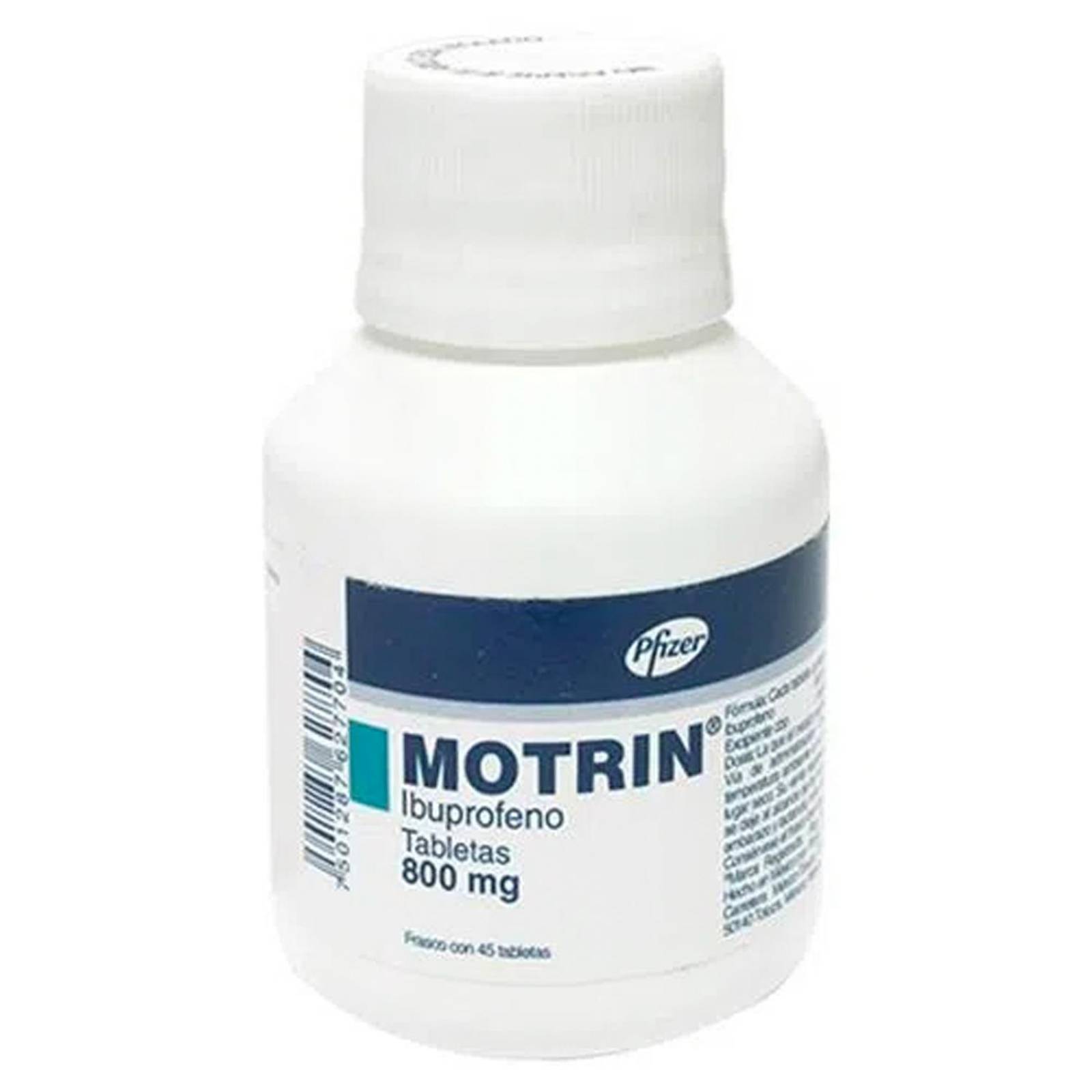 Ibuprofeno Motrin 800 mg 45 grageas 