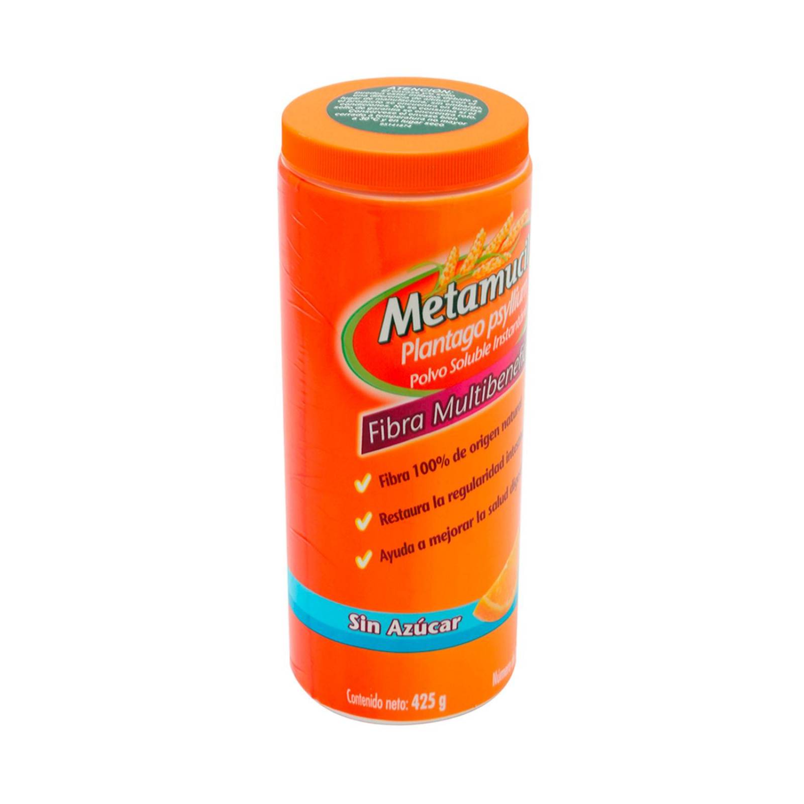 Fibra Metamucil Sabor Naranja 425 gr 