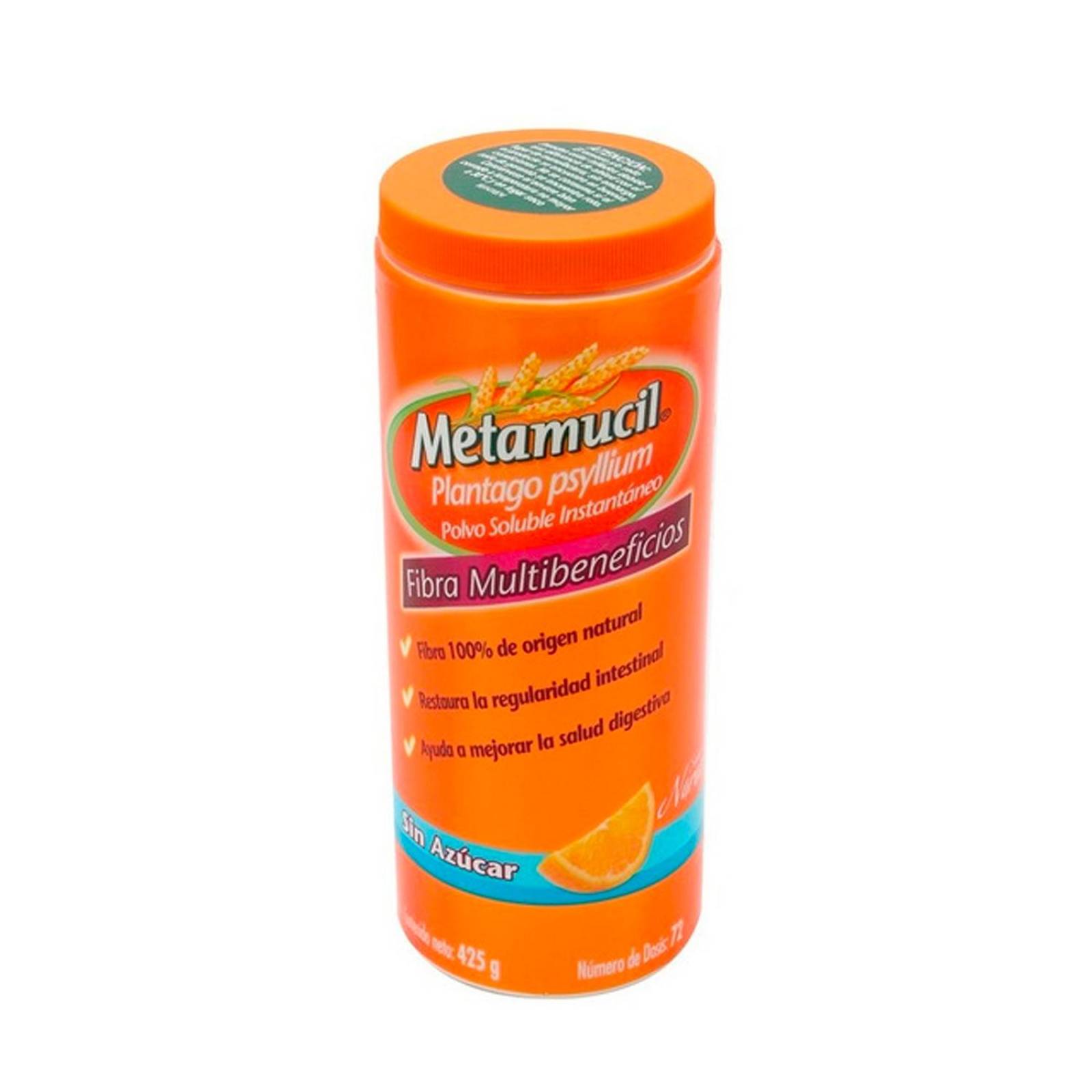 Fibra Metamucil Sabor Naranja 425 gr 
