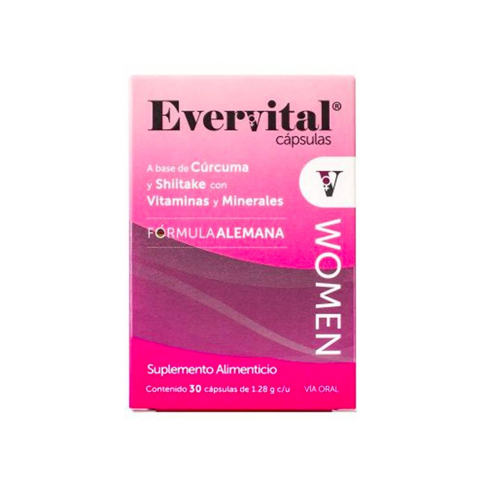 Suplemento Alimenticio Evervital Women 30 Cápsulas 