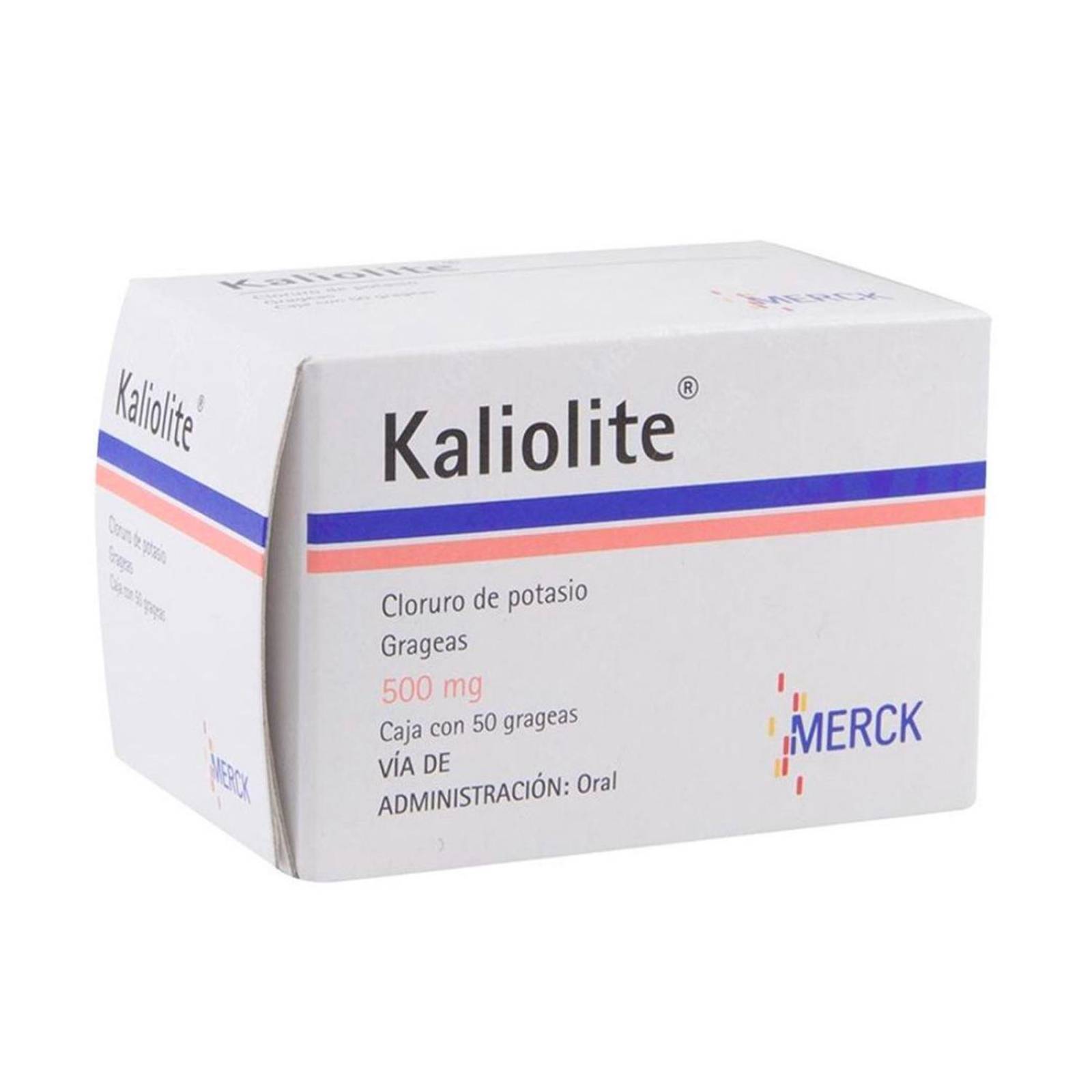 Cloruro de Potasio Kaliolite 500 mg 50 grageas 
