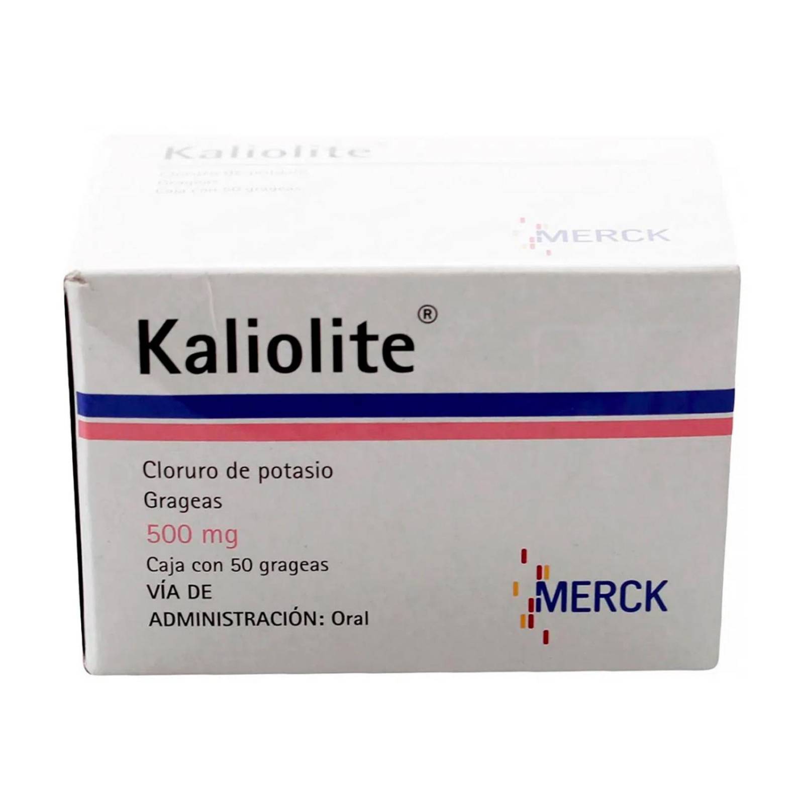 Cloruro de Potasio Kaliolite 500 mg 50 grageas 