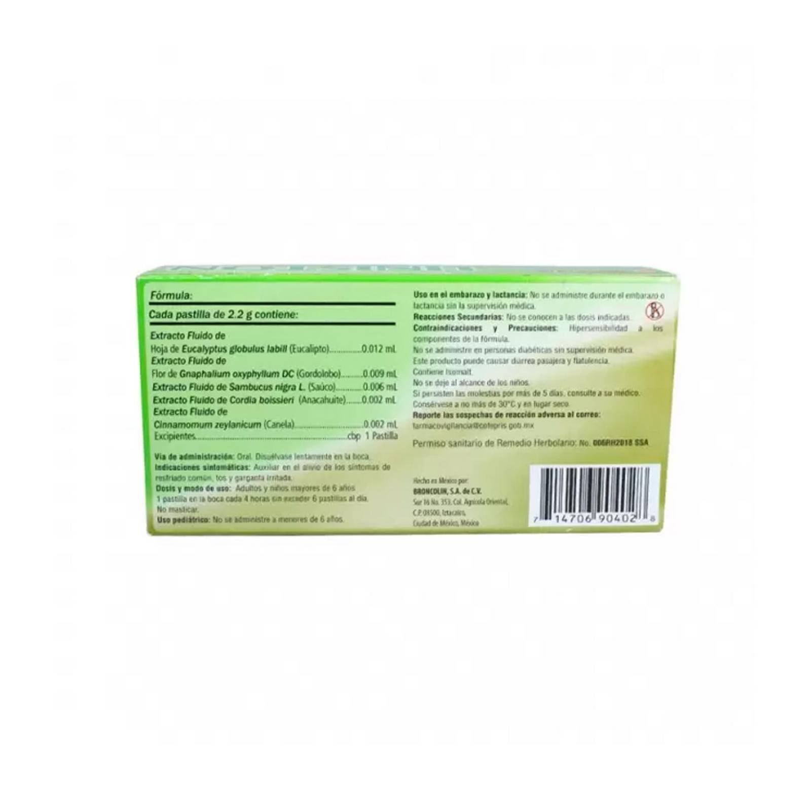 Caramelos Broncolin Limón Sugar Free 35 gr