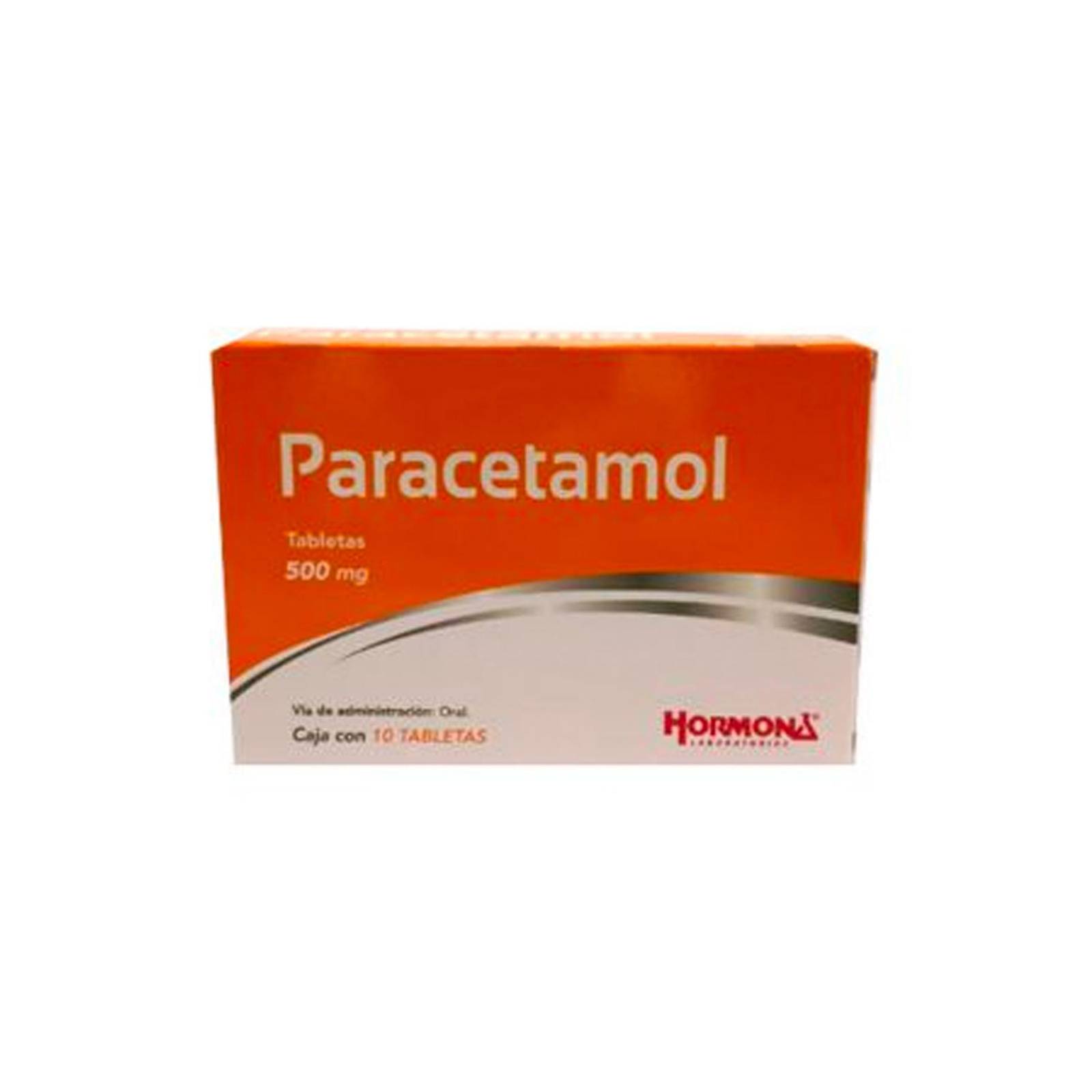 Paracetamol Hormona Laboratorios 10 Tabletas de 500 mg 