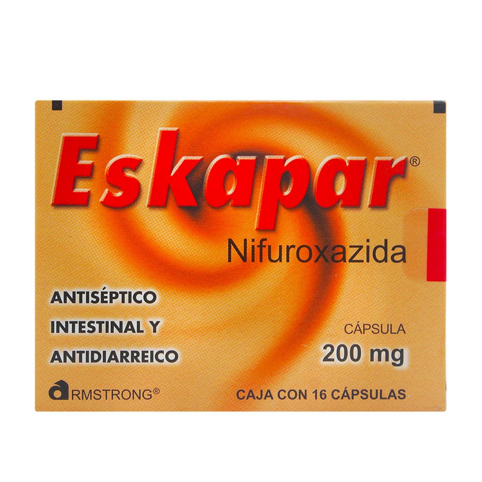 Nifuroxazida Eskapar 200 mg 16 Cápsulas 