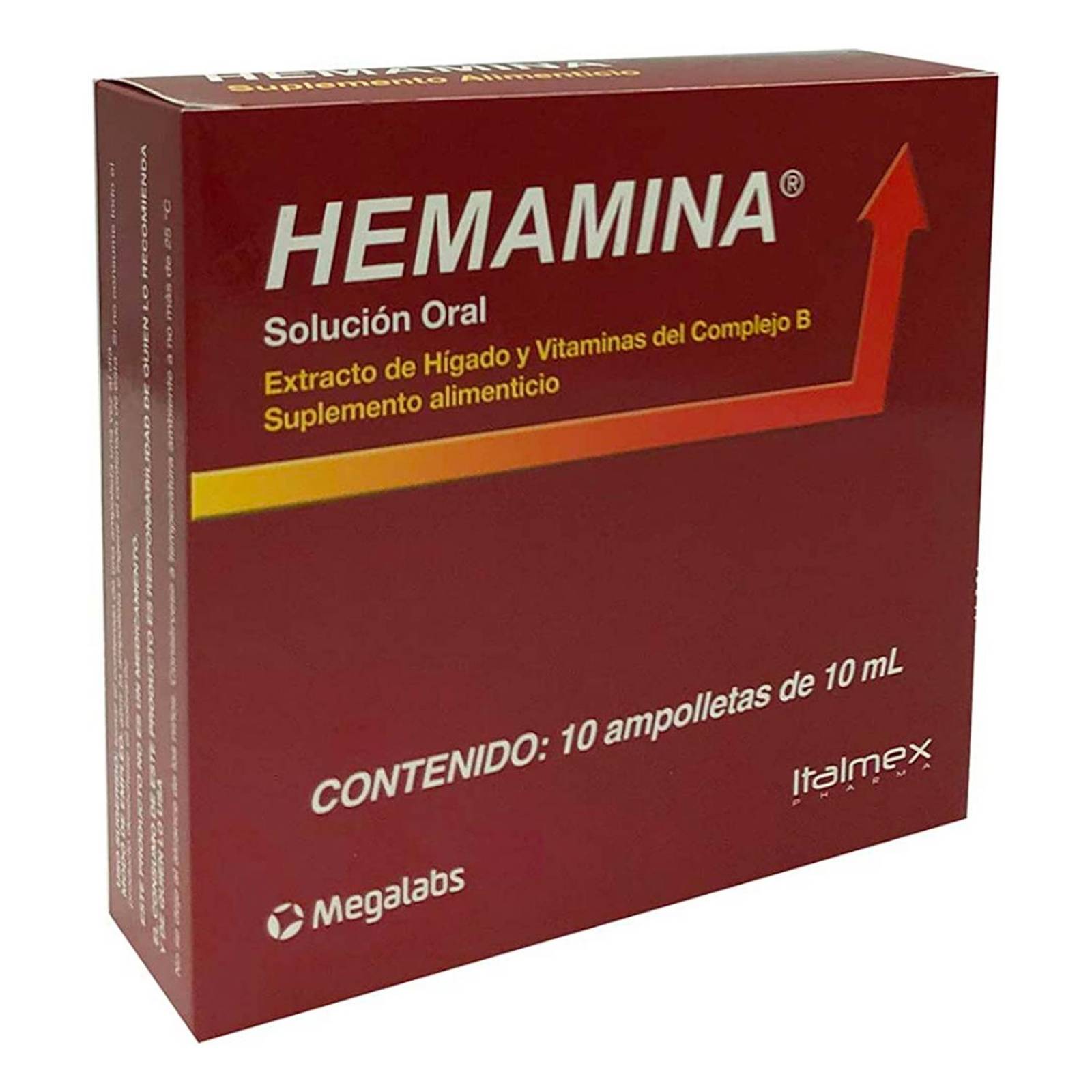 Suplemento Alimenticio Hemamina 10 Ampolletas de 10 ml 