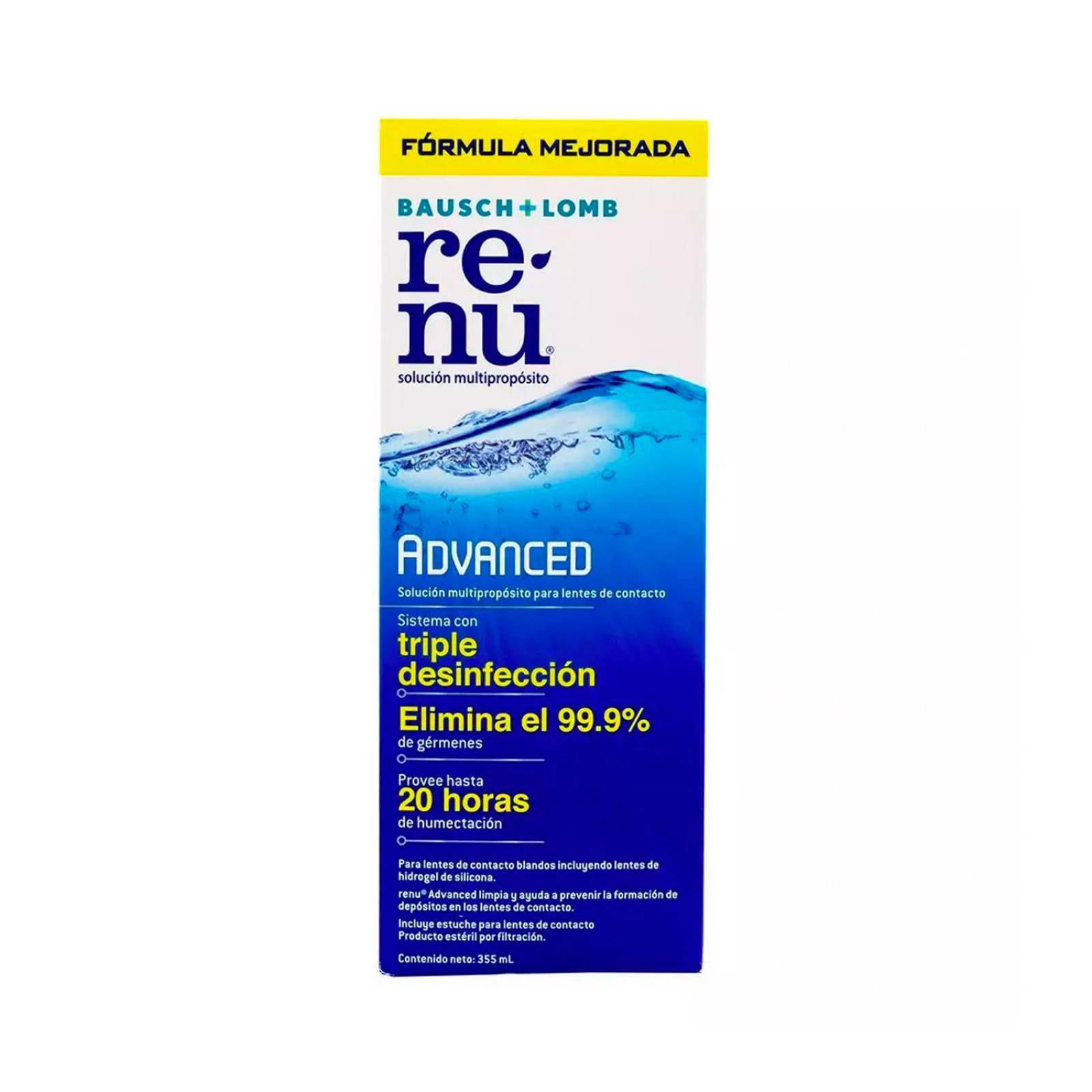 Solución Multiproposito Bausch + Lomb Renu Advanced 355 ml 