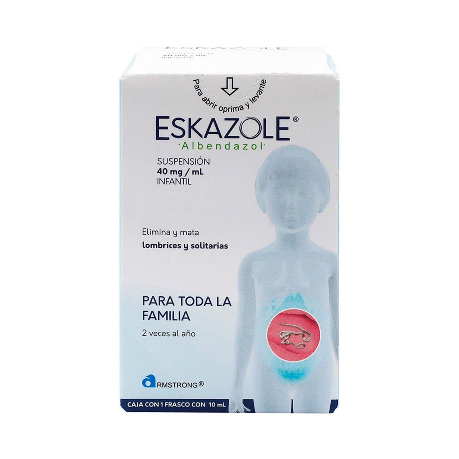 Suspensión Eskazole Albendazol 10 ml 