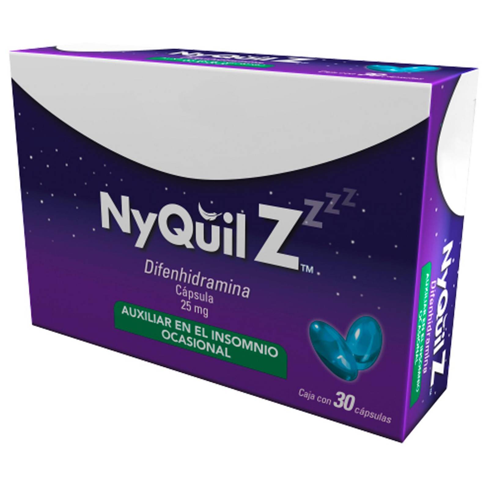 Difenhidramina NyQuil Z 25 mg 30 Cápsulas 