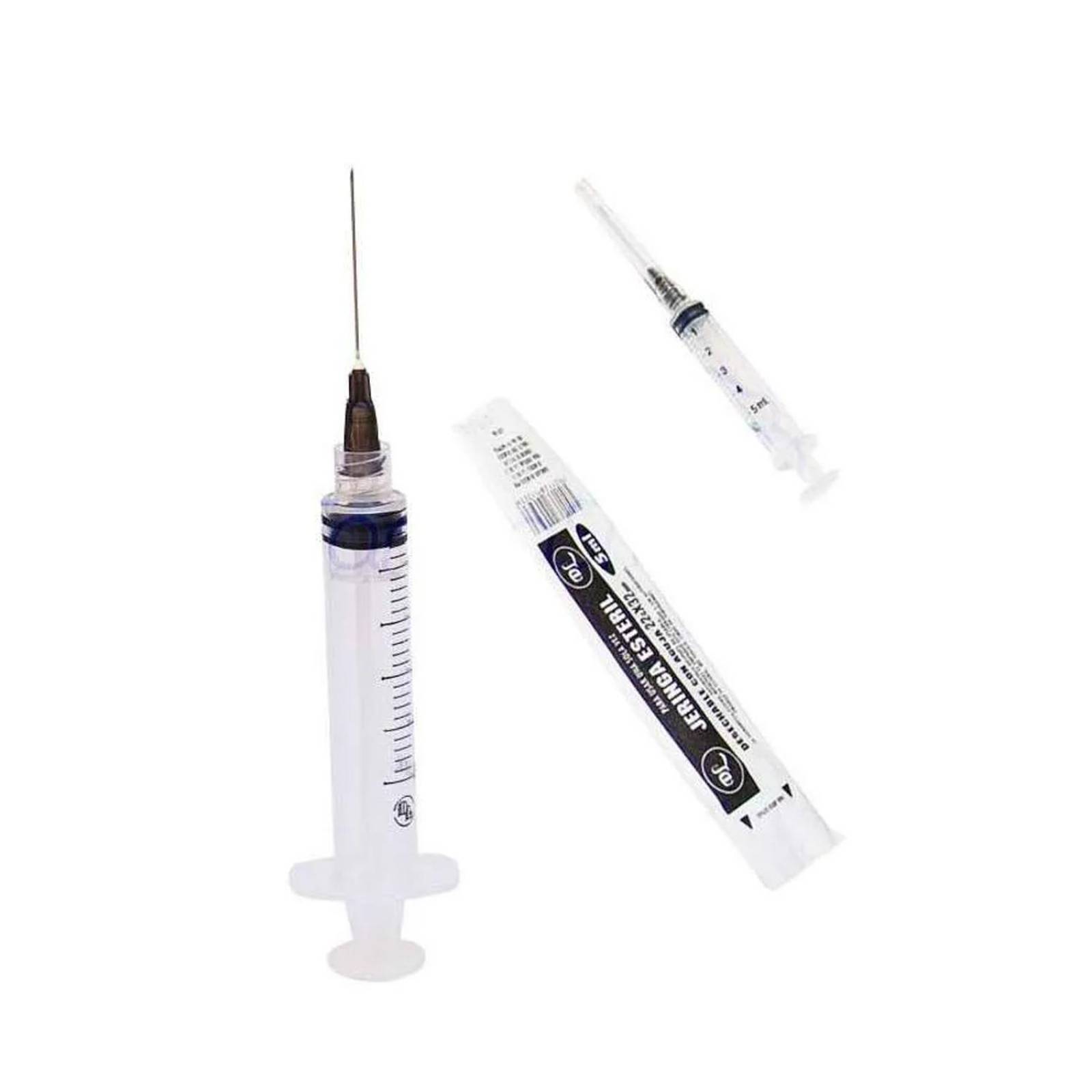 Jeringa DL 5ml 22Gx32mm 1 pieza