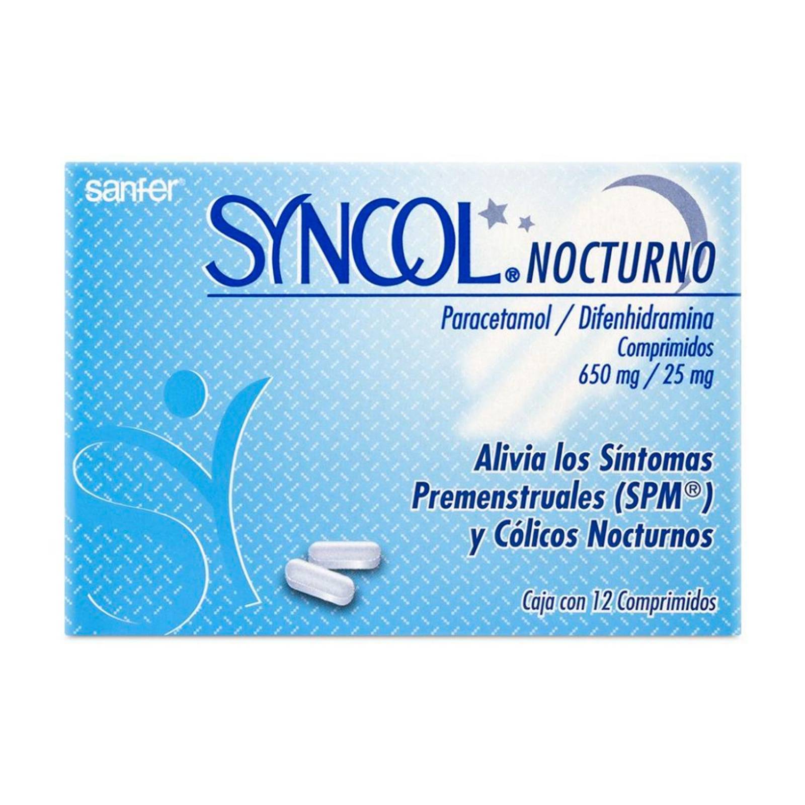 Comprimidos Syncol Nocturno 12 piezas 