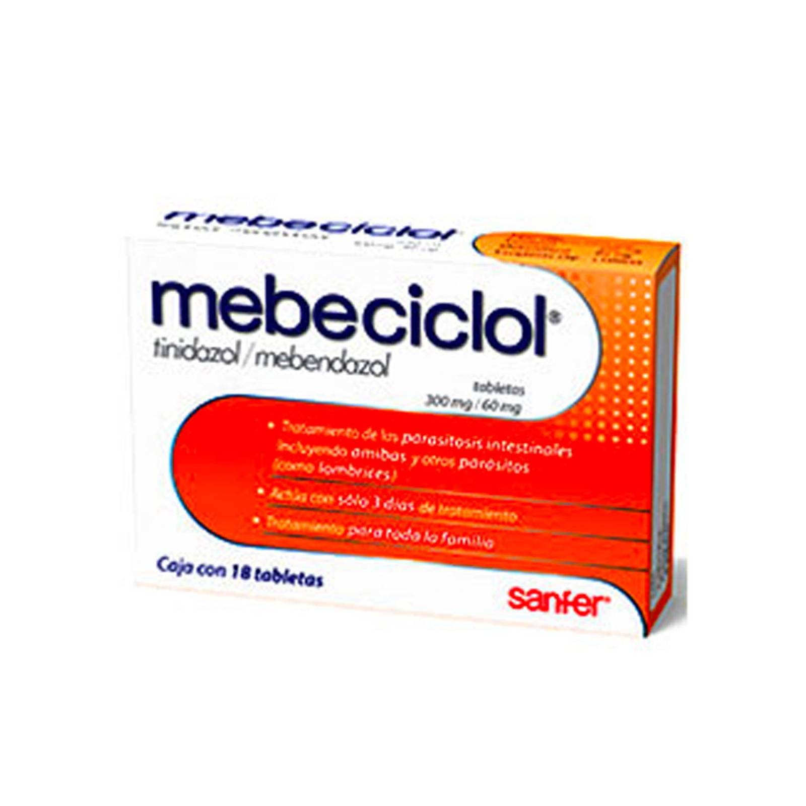 Antiparasitario Mebeciclol 18 Tabletas