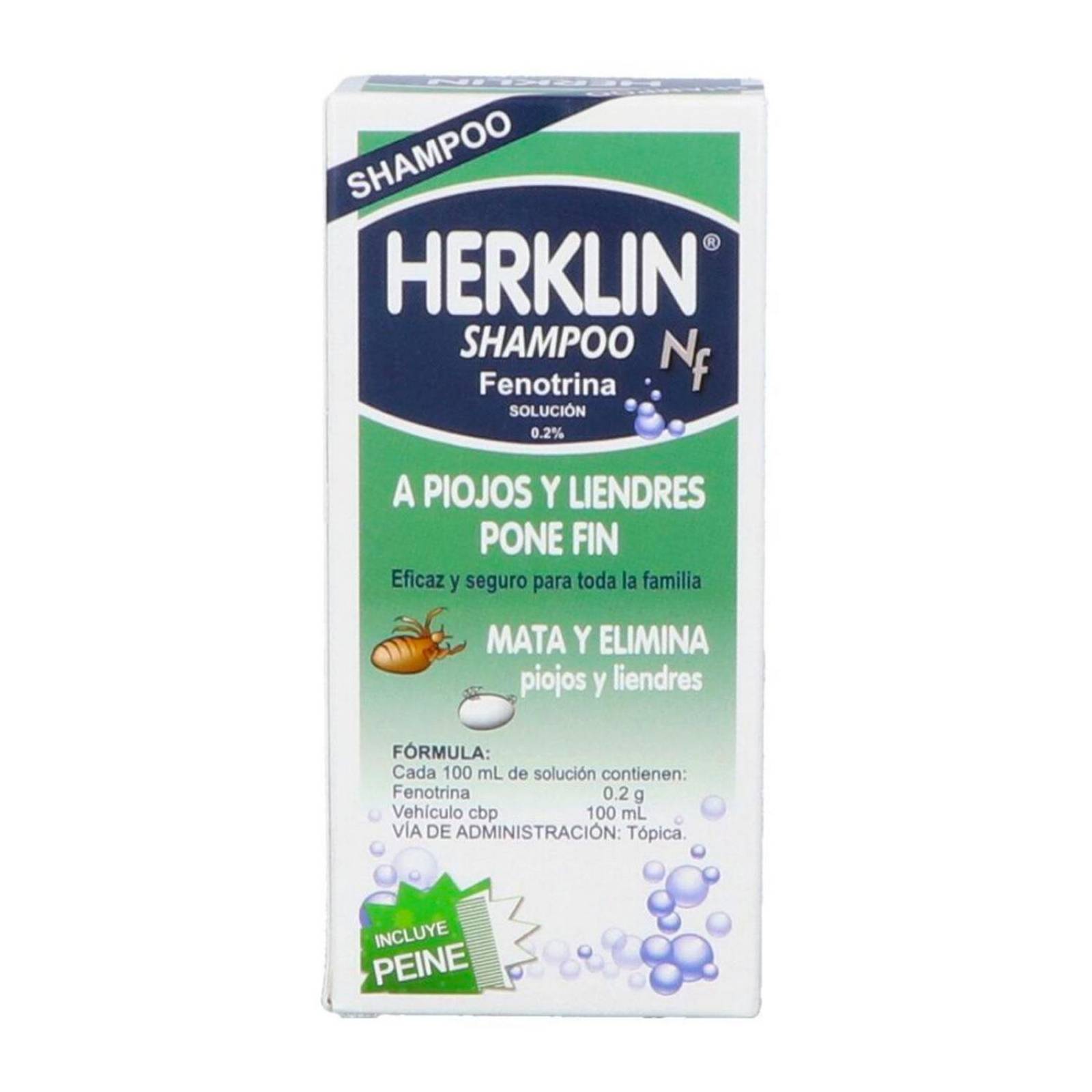 Shampoo Antipiojos Herklin Clásico 60 ml 