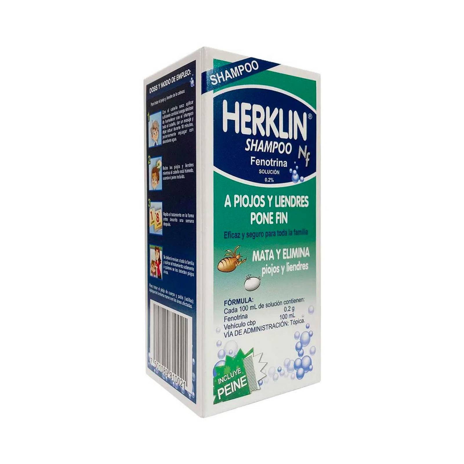 Shampoo Antipiojos Herklin Clásico 60 ml 