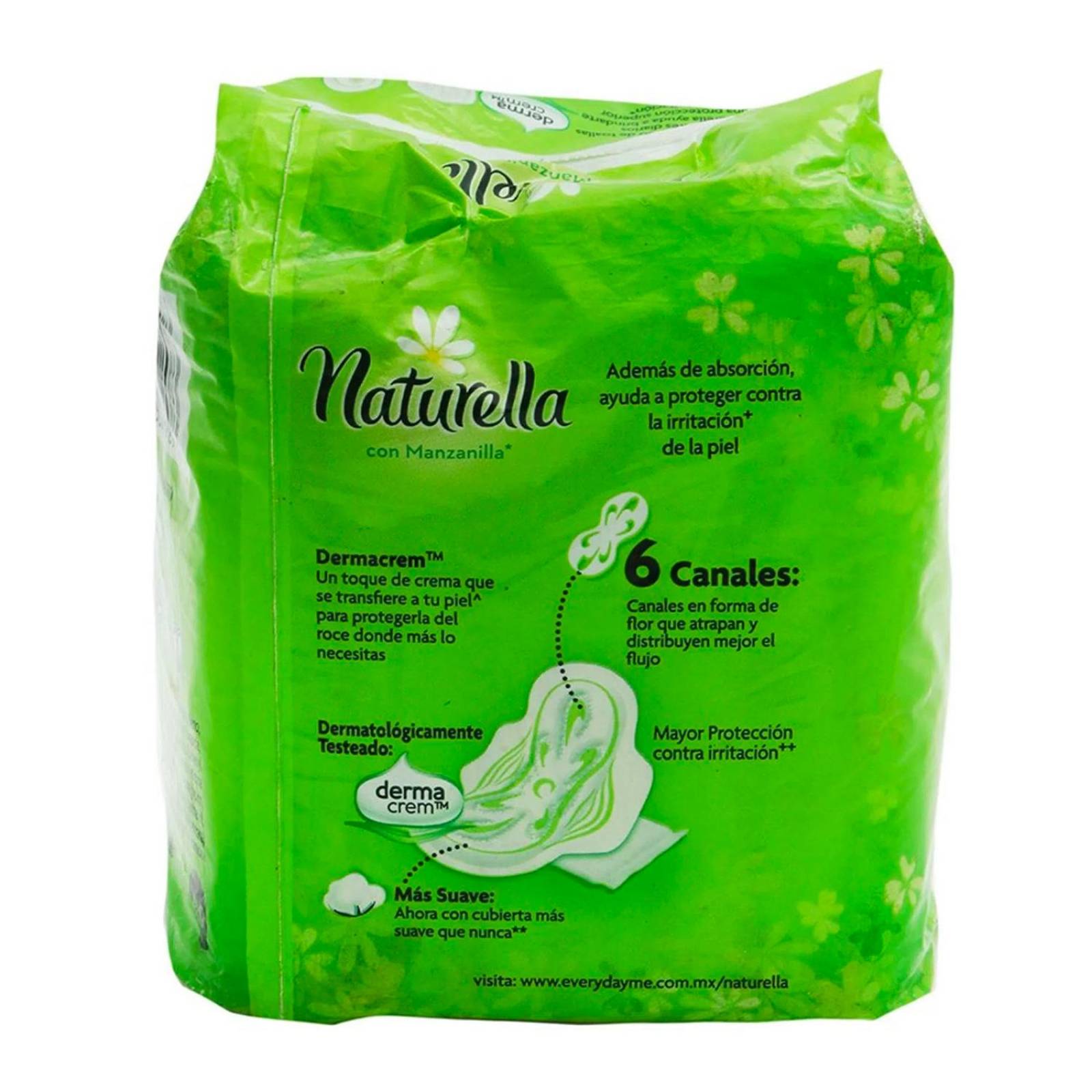 Toallas Sanitarias Naturella Manzanilla con Alas 8 piezas