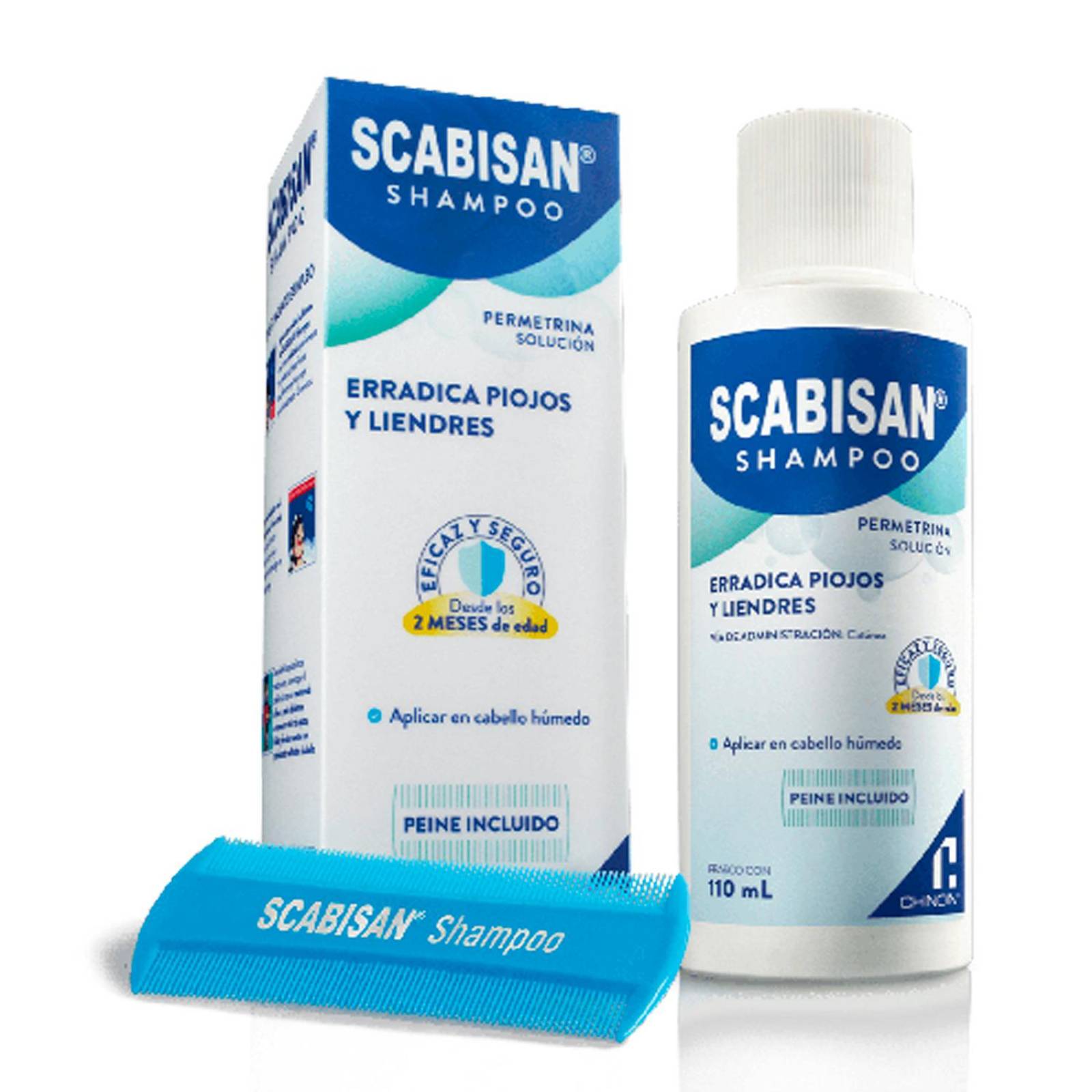 Shampoo Scabisan para Piojos y Liendres 110 ml 