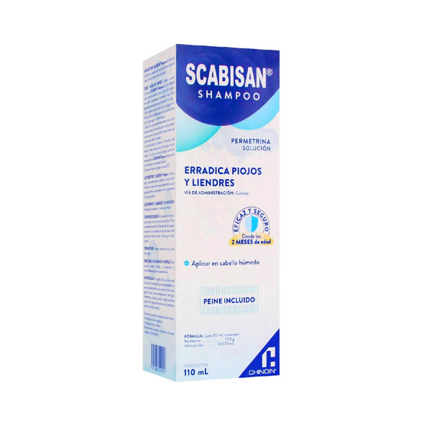 Shampoo Scabisan para Piojos y Liendres 110 ml 