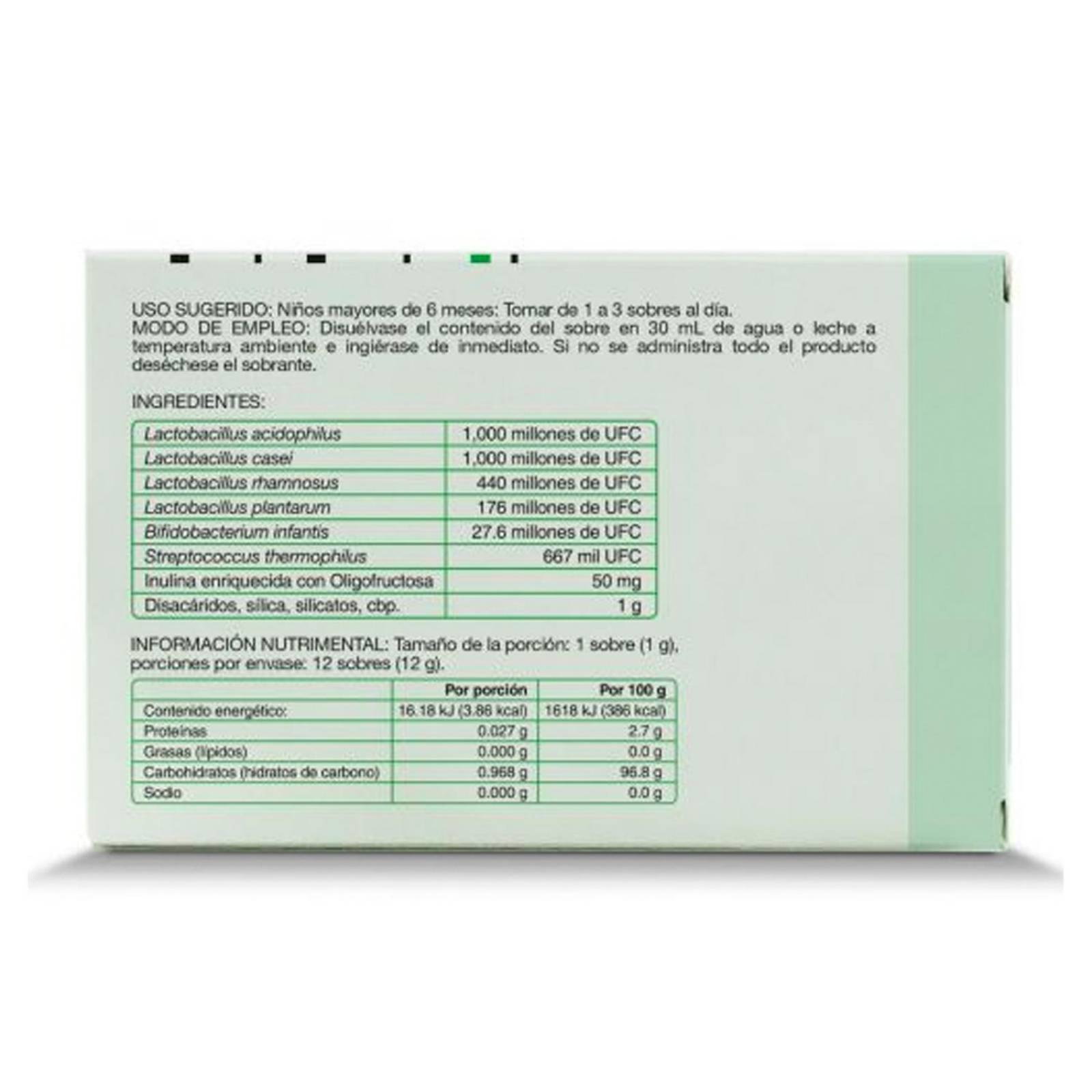 Suplemento Alimenticio Lactipan Pediátrico 12 sobres de 1 gr