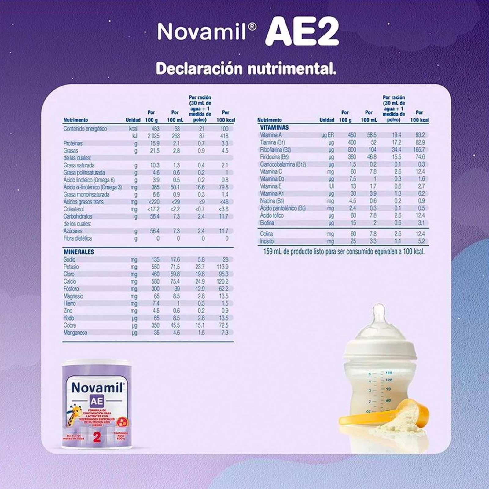Fórmula Infantil Novamil AE Etapa 2 800 gr
