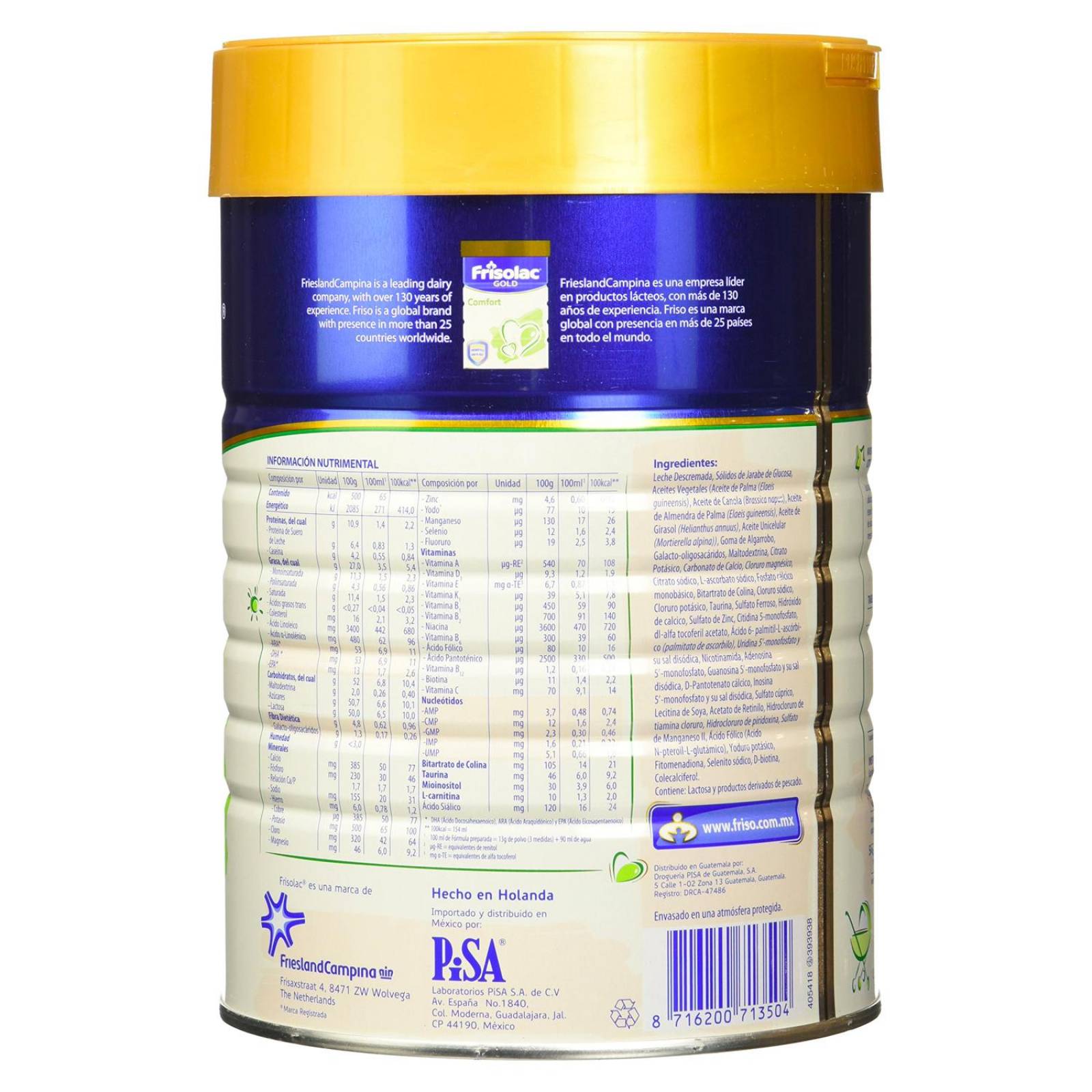 Fórmula Infantil Frisolac Gold Etapa 2 800 gr 