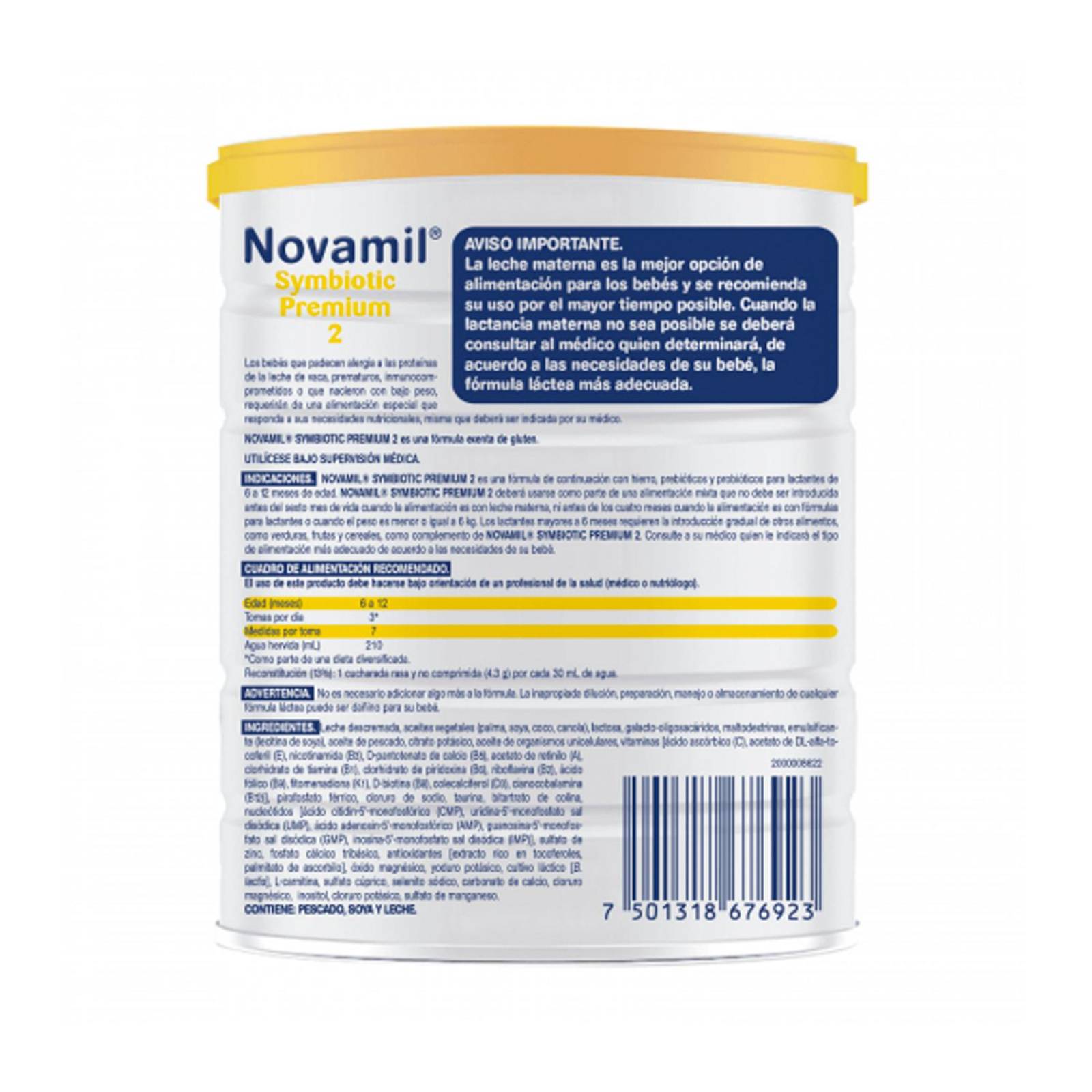 Fórmula Infantil Novamil Symbiotic Premium Etapa 2 400 gr 