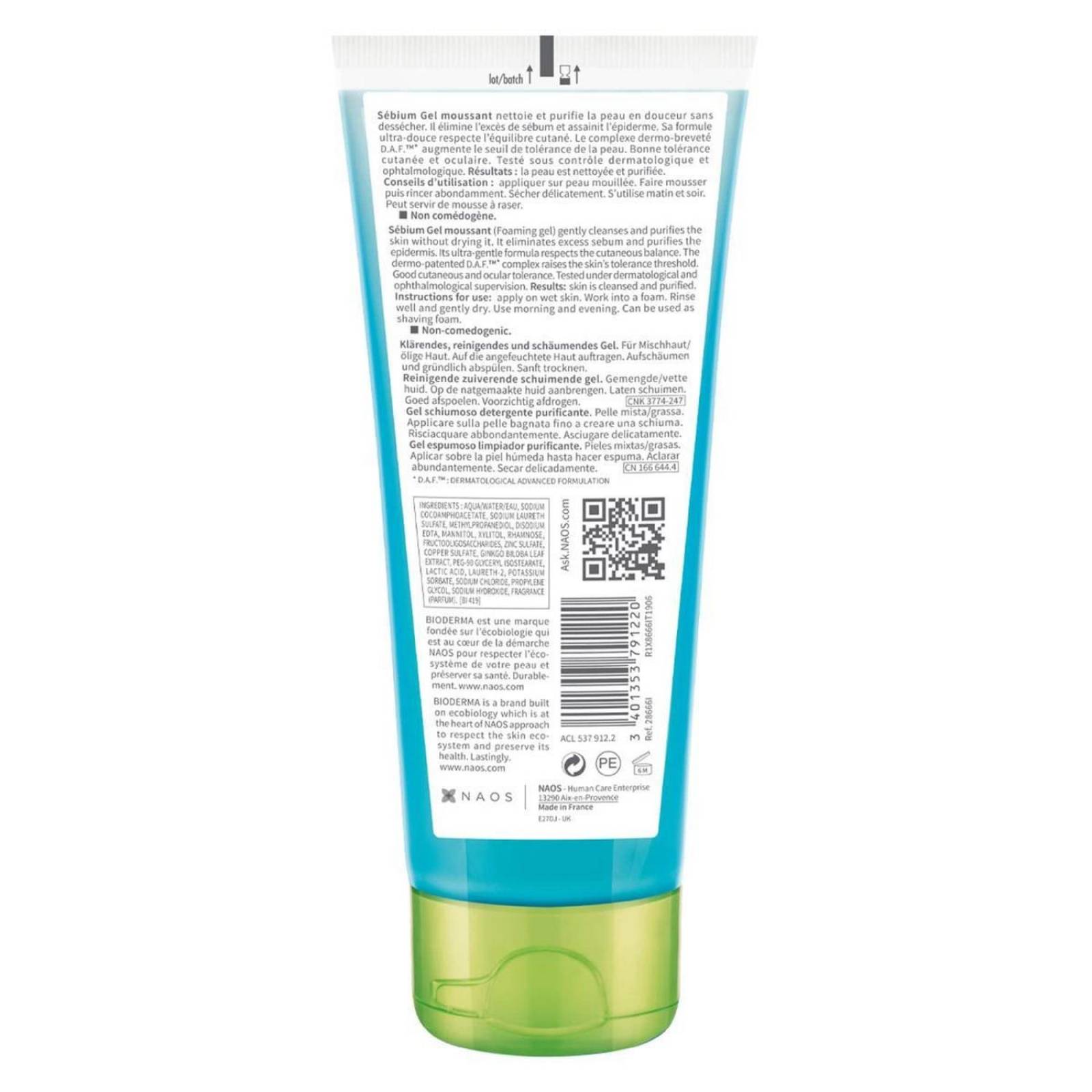 Gel Moussant Bioderma Sébium 100 ml 