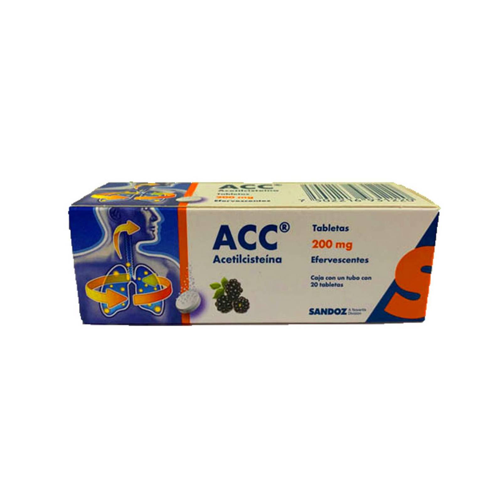 Tabletas ACC Efervescentes 20 piezas de 200 mg 