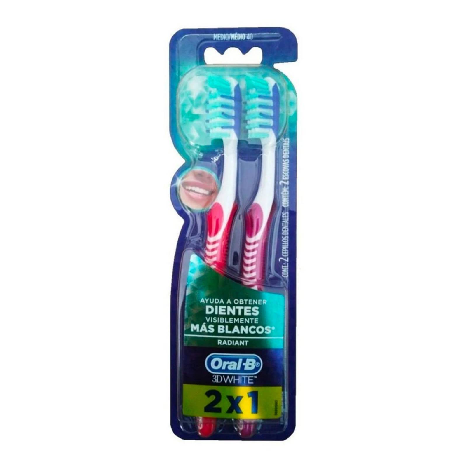 Cepillo de Dientes Oral-B 3D White Radiant 2 piezas 