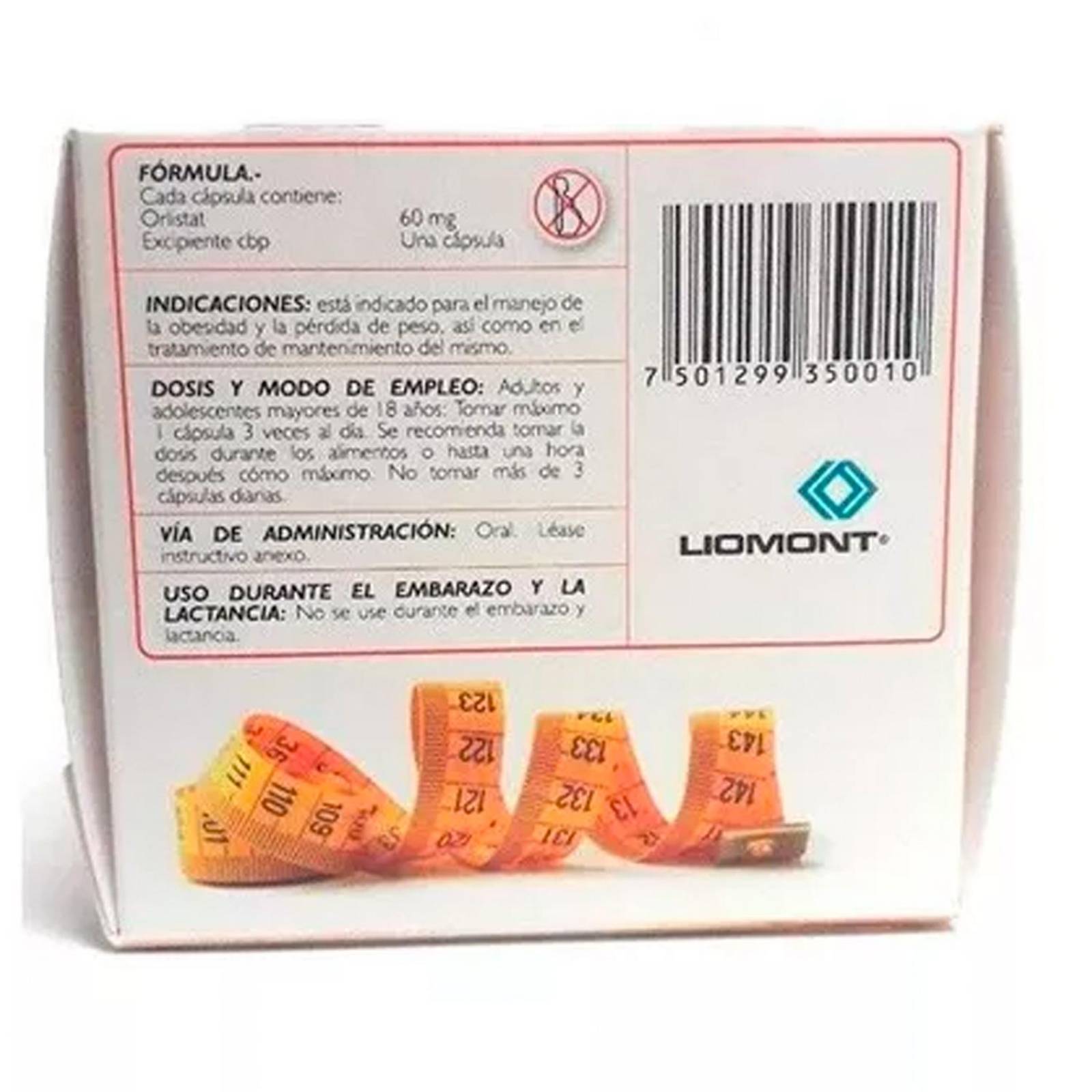 Orlistat Redustat 60 mg 90 Cápsulas