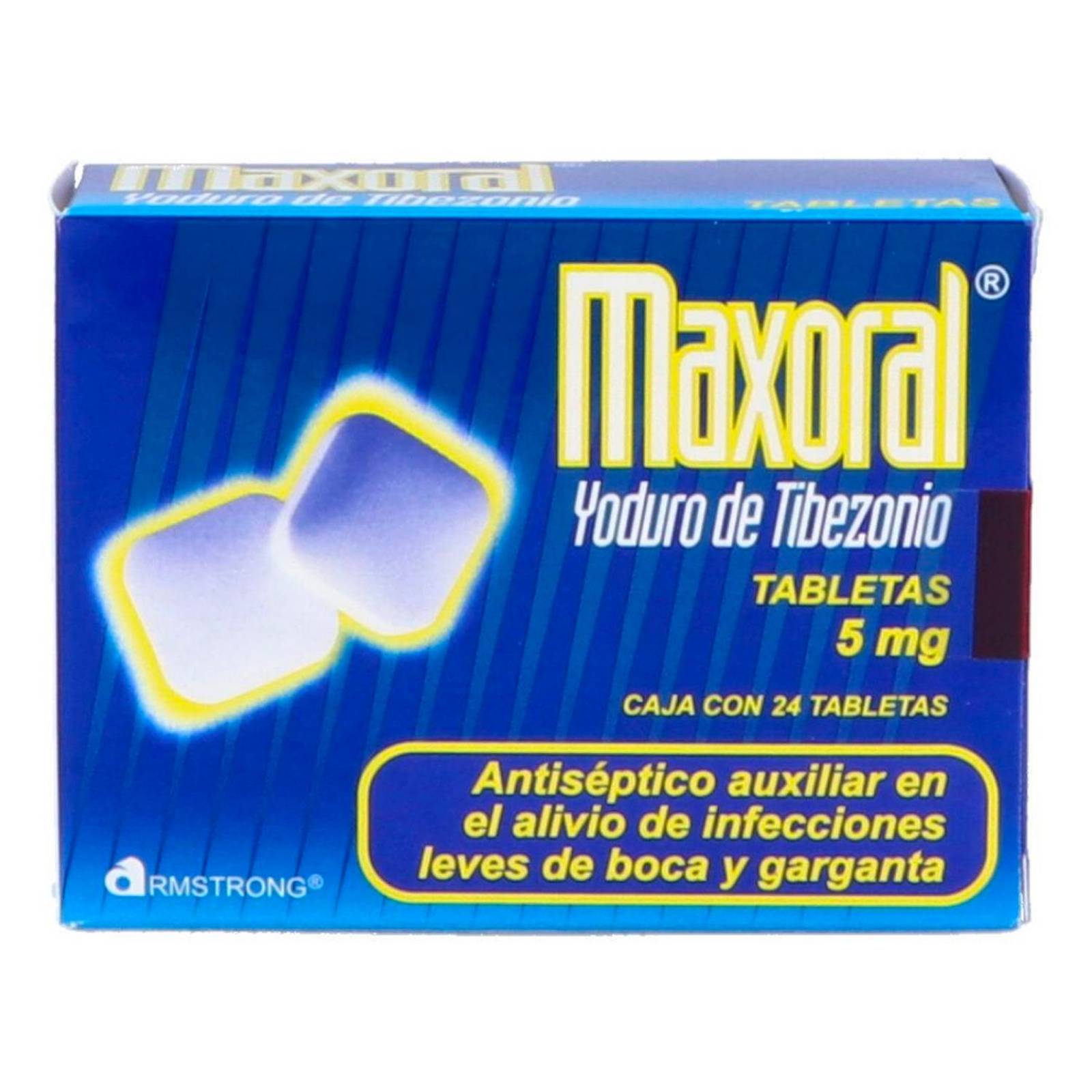 Yoduro de Tibezonio Maxoral 5 mg 24 tabletas 
