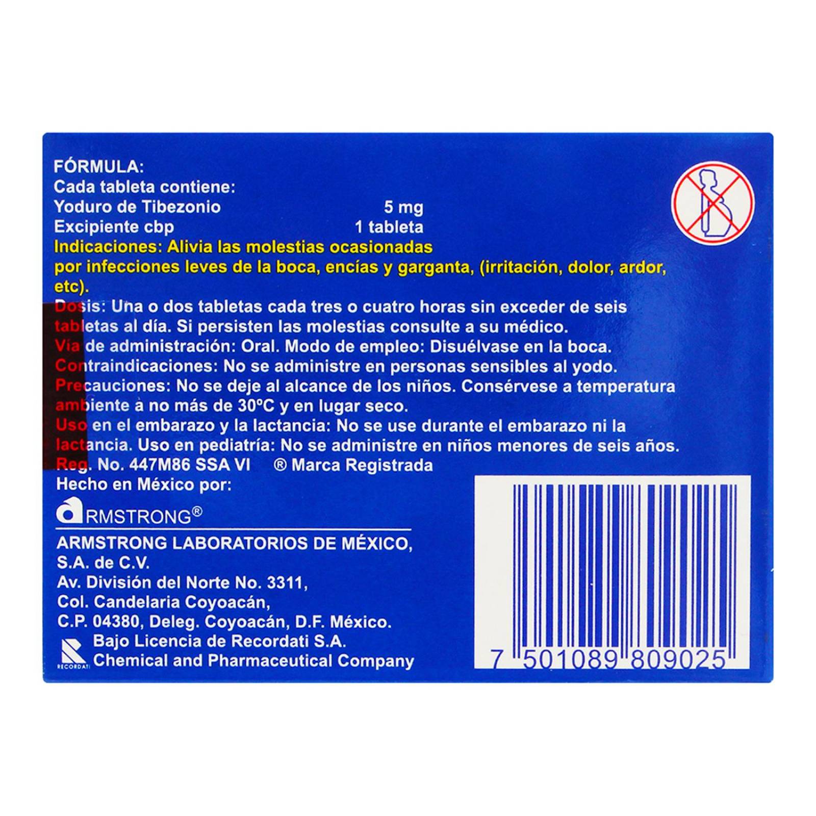 Yoduro de Tibezonio Maxoral 5 mg 24 tabletas 