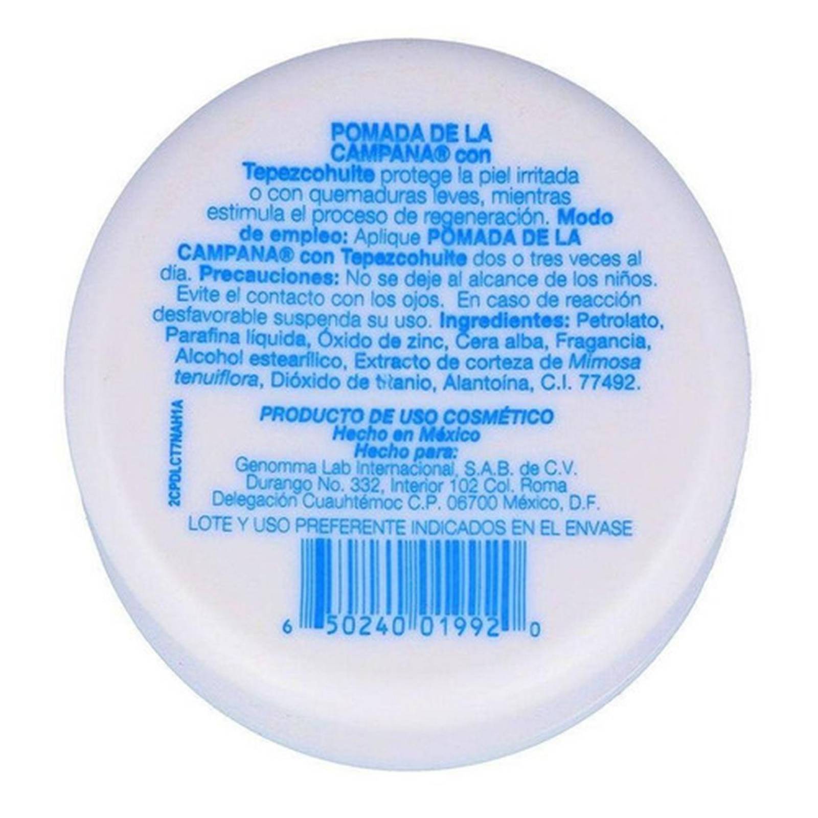 Pomada de la Campana con Tepezcohuite 75 gr 