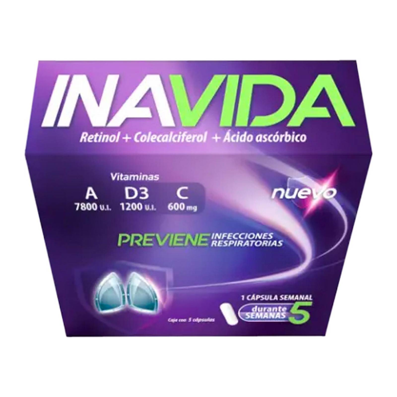 Suplemento Alimenticio Inavida 5 Cápsulas