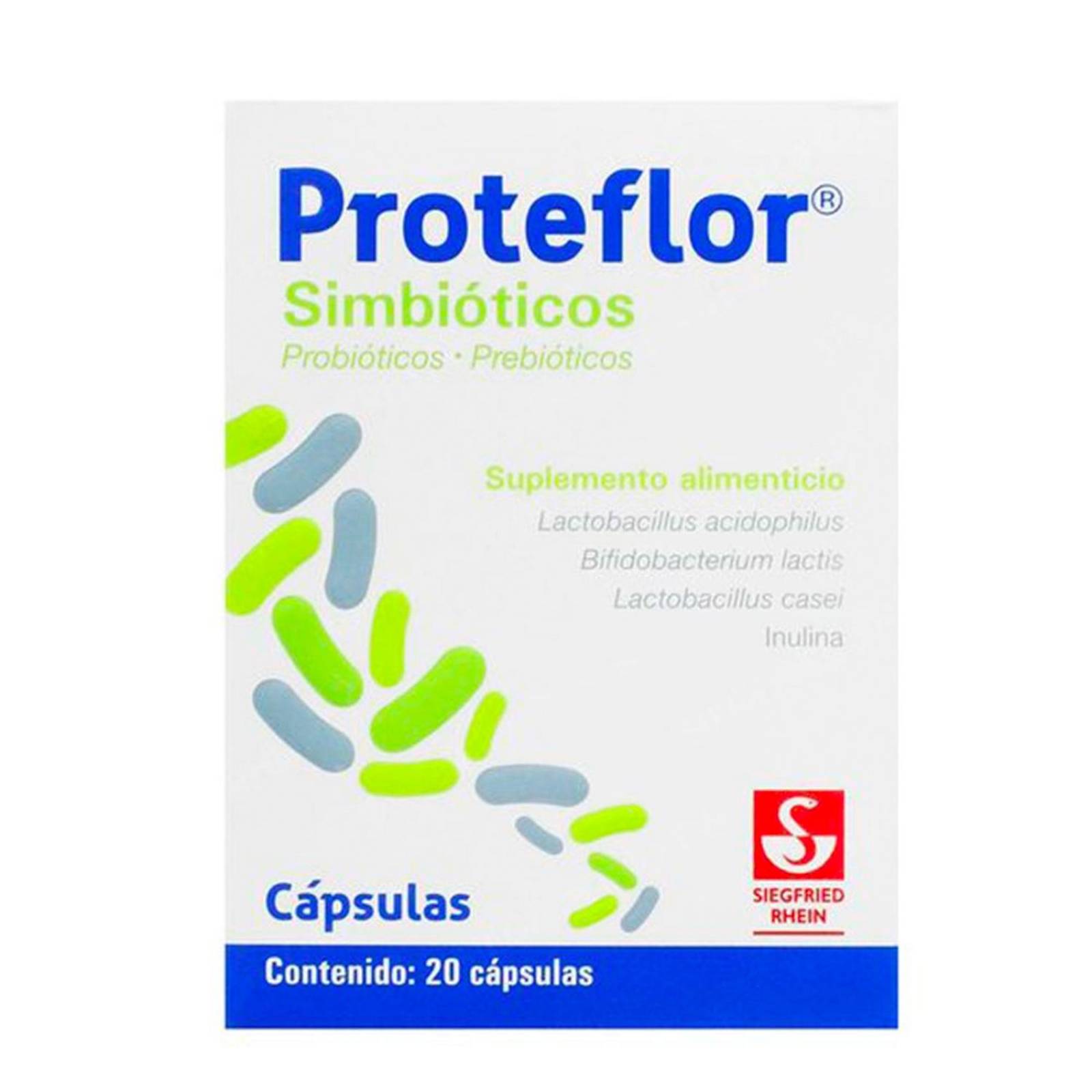 Suplemento Alimenticio Proteflor Simbióticos 20 Cápsulas 