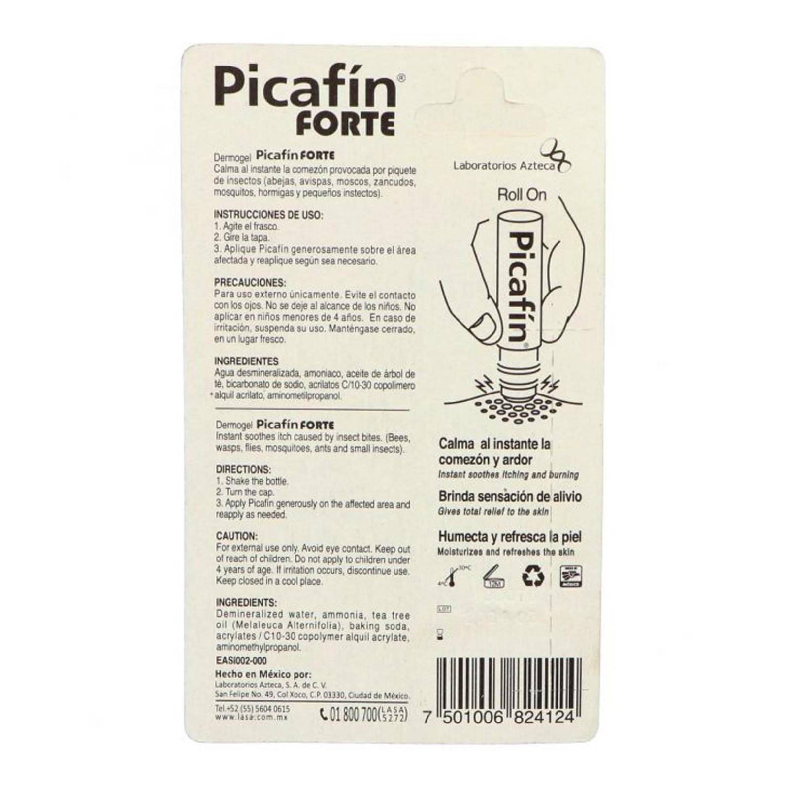 Dermogel Picafín Forte Roll On 10 ml 