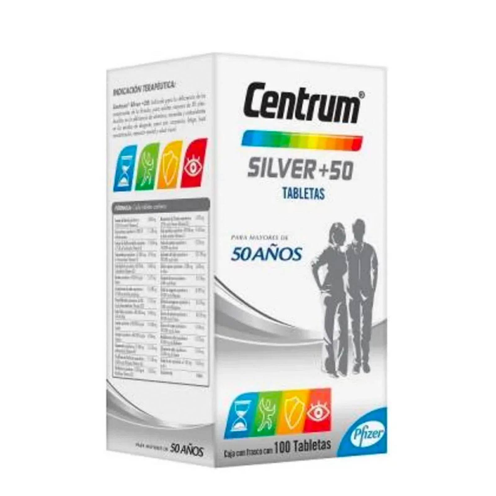 Multivitamínico Centrum Silver +50 100 Tabletas