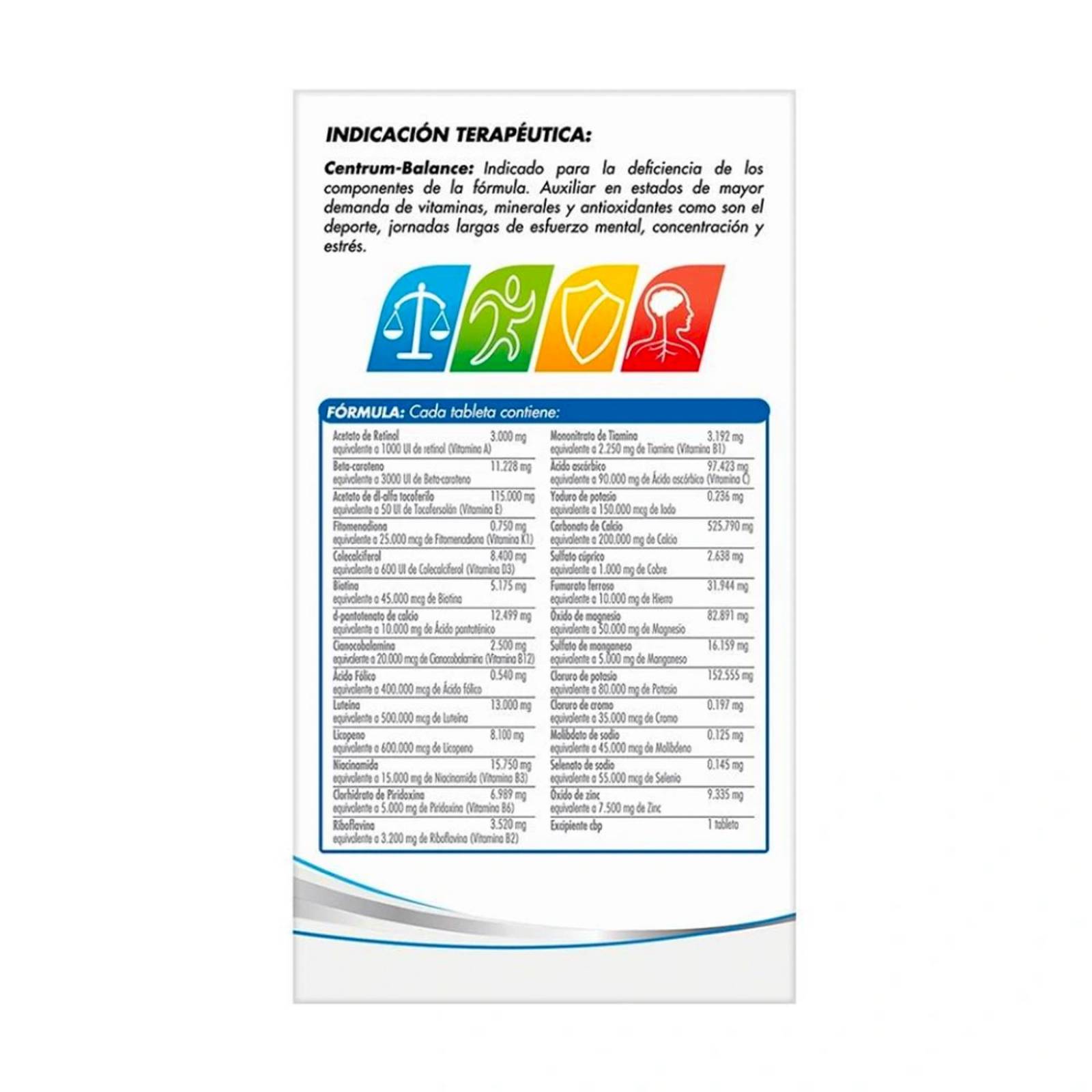 Multivitamínico Centrum Silver +50 100 Tabletas