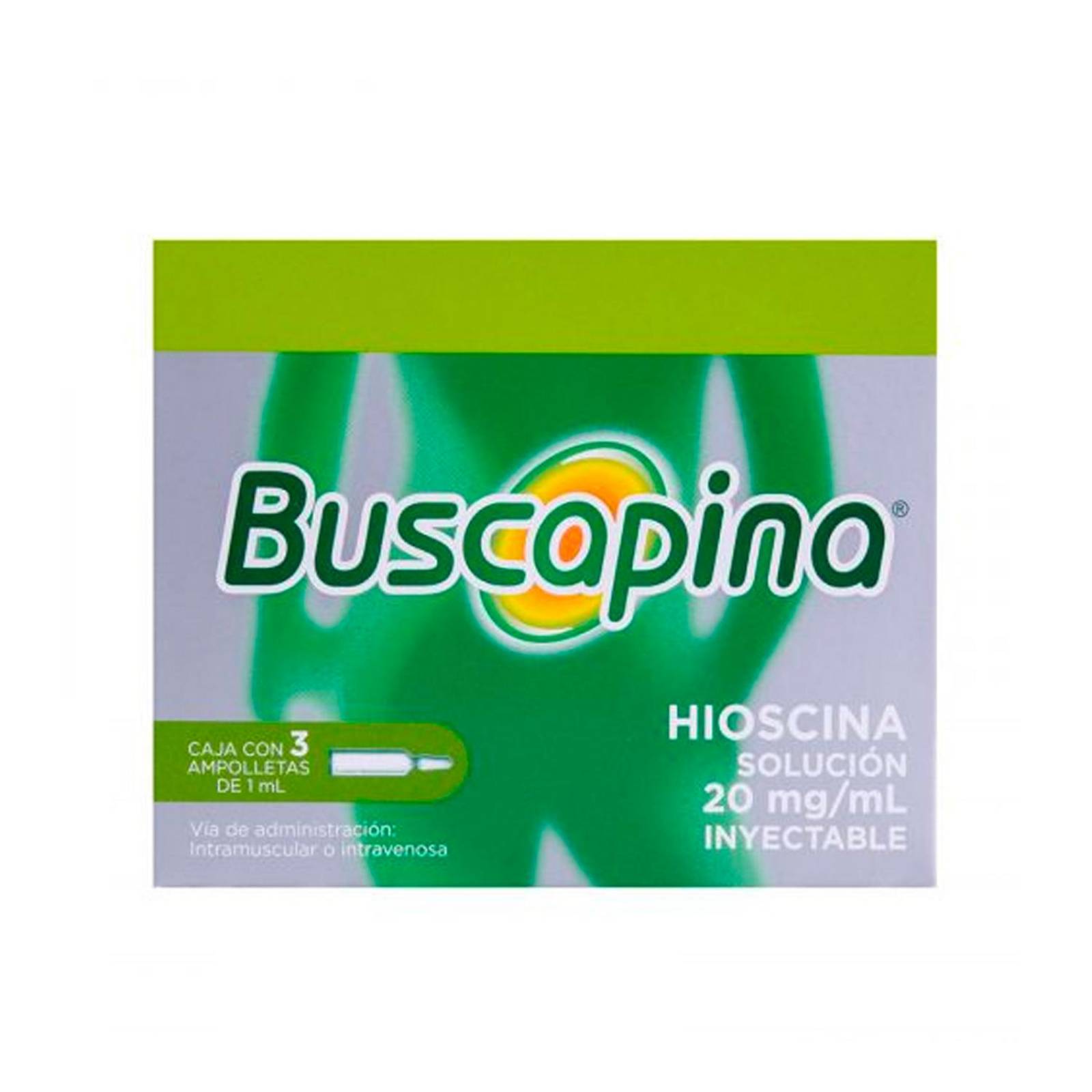 Solución Inyectable Buscapina 3 ampolletas de 1 ml 