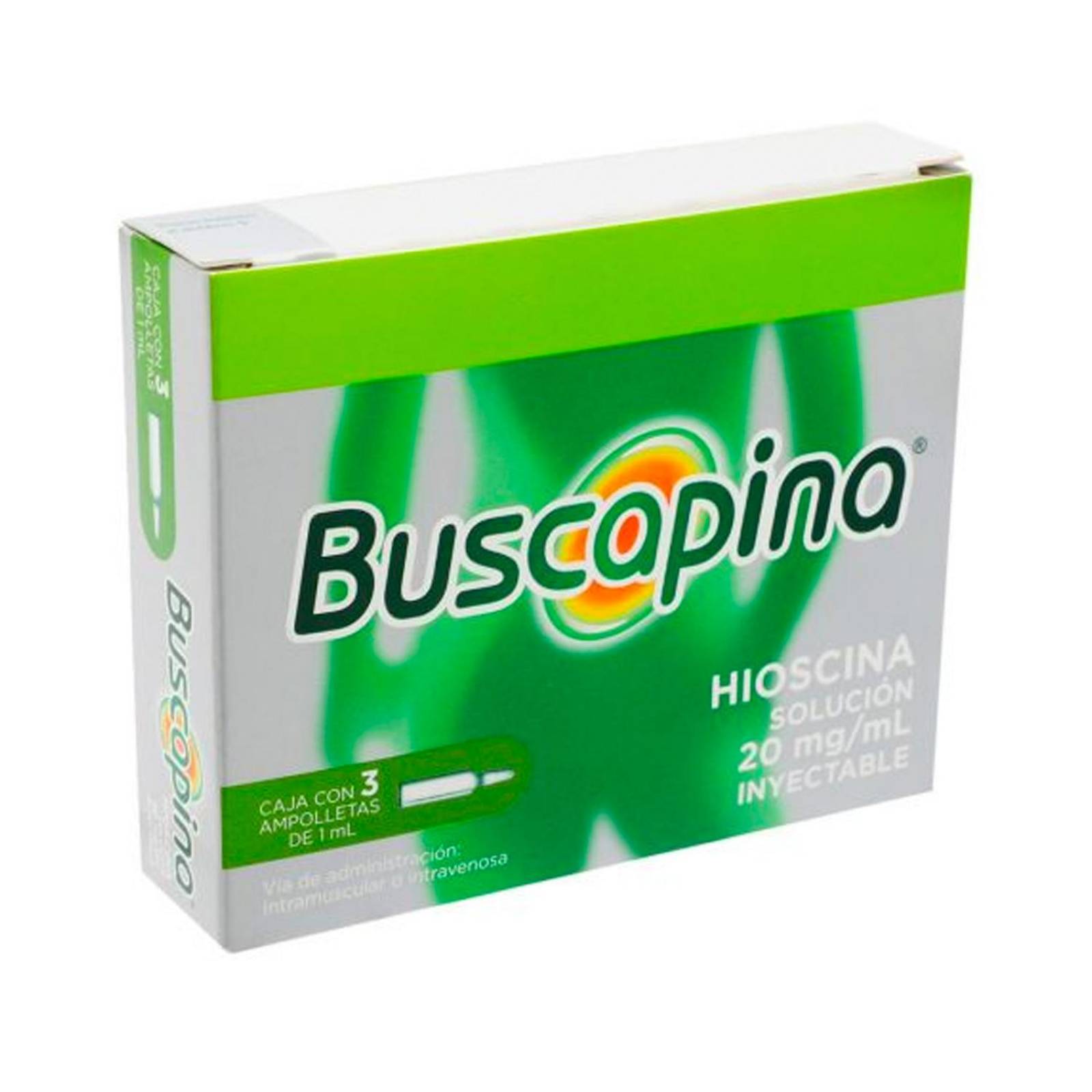 Solución Inyectable Buscapina 3 ampolletas de 1 ml 