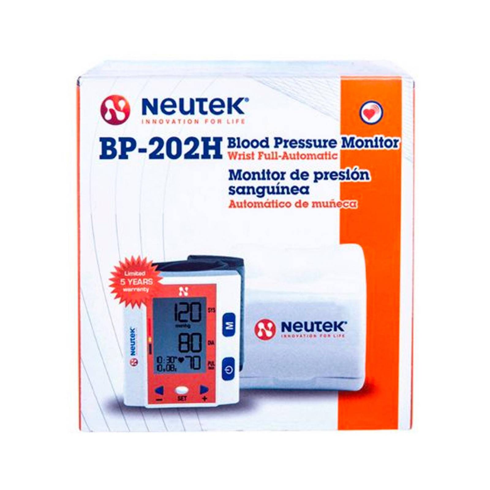 Baumanómetro Digital Neutek Muñeca BP-202H 