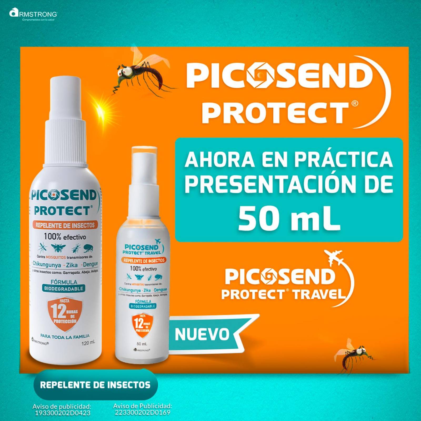 Repelente de Insectos Picosend Protect Travel 50 ml 
