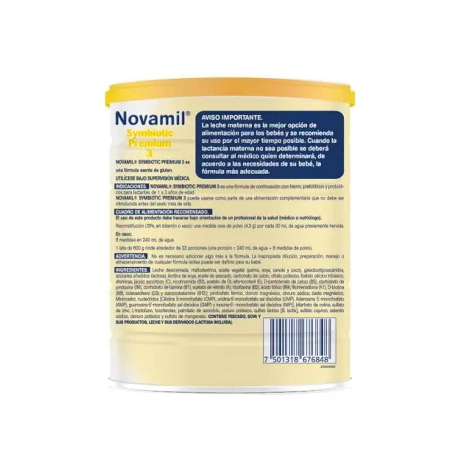 Fórmula Infantil Novamil Symbiotic Premium Etapa 3 800 gr