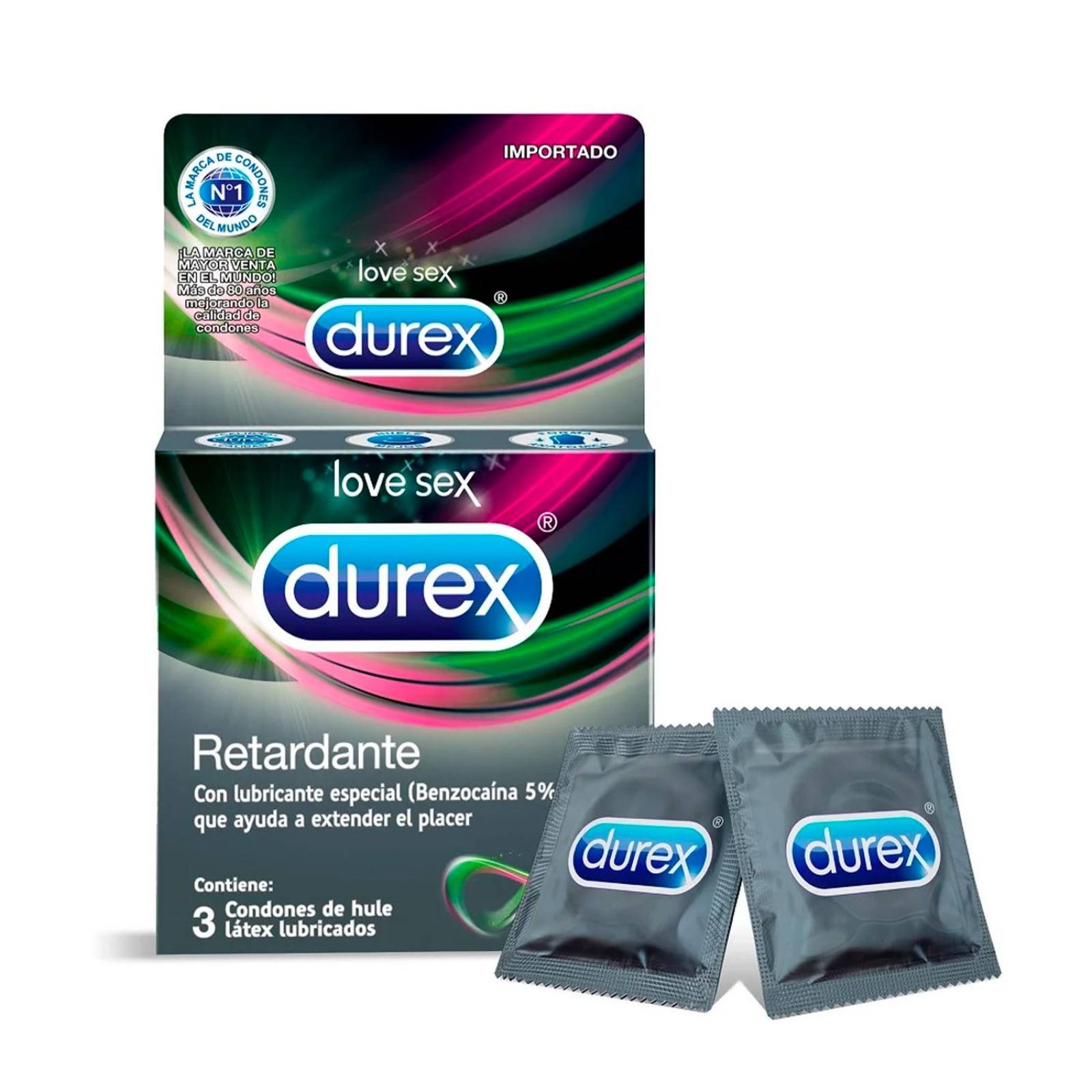 Preservativos Durex Retardantes 3 piezas 