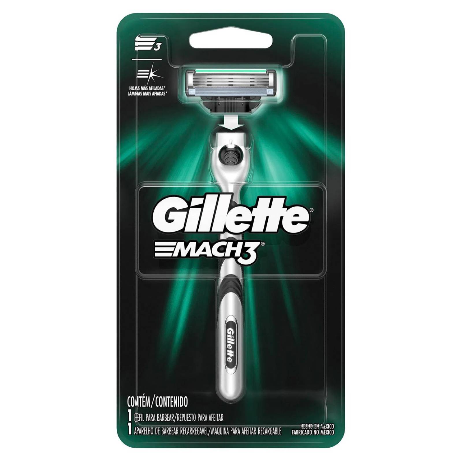 Rastrillo Gillette Mach 3 Sensitive 1 pieza 