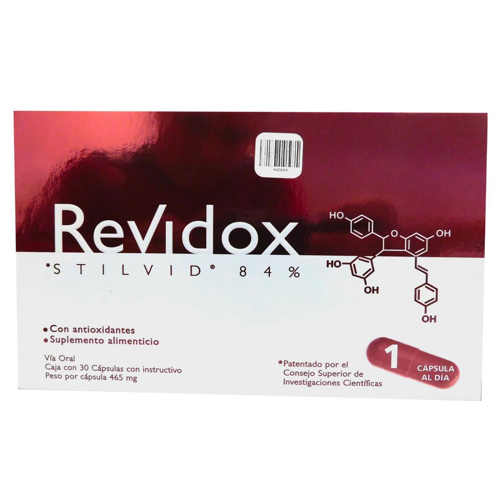 Suplemento Alimenticio Revidox 30 Cápsulas 